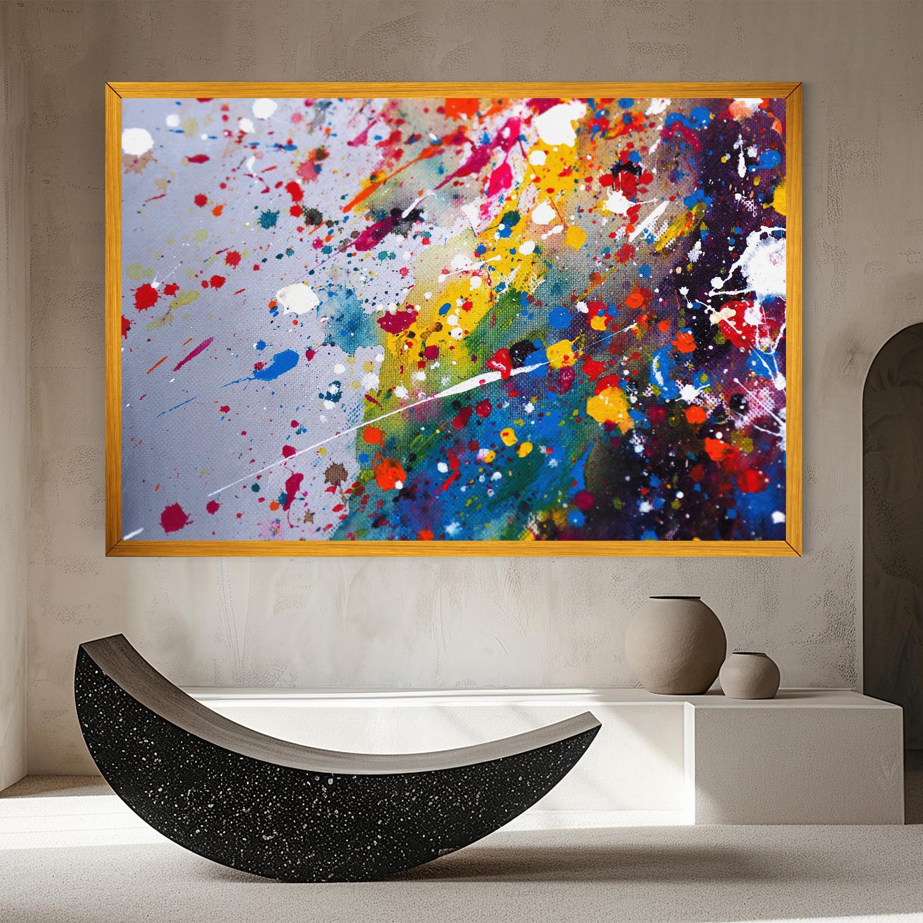 Leinwandbild Watercolor Drops mockup 8