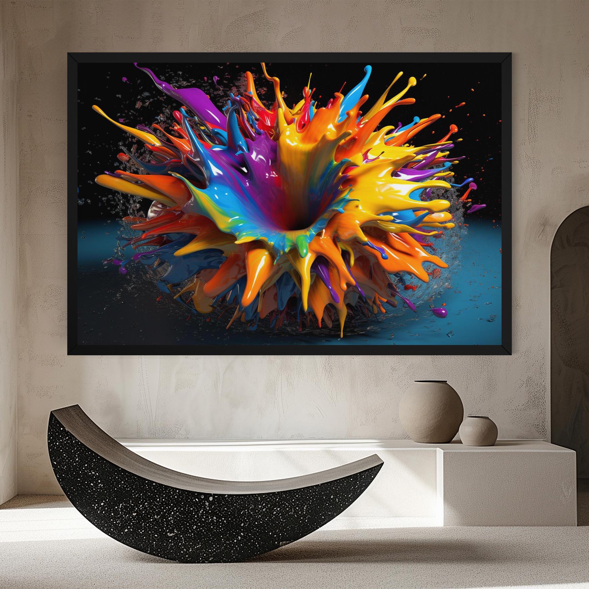 Leinwandbild 3d Color Splash mockup 8