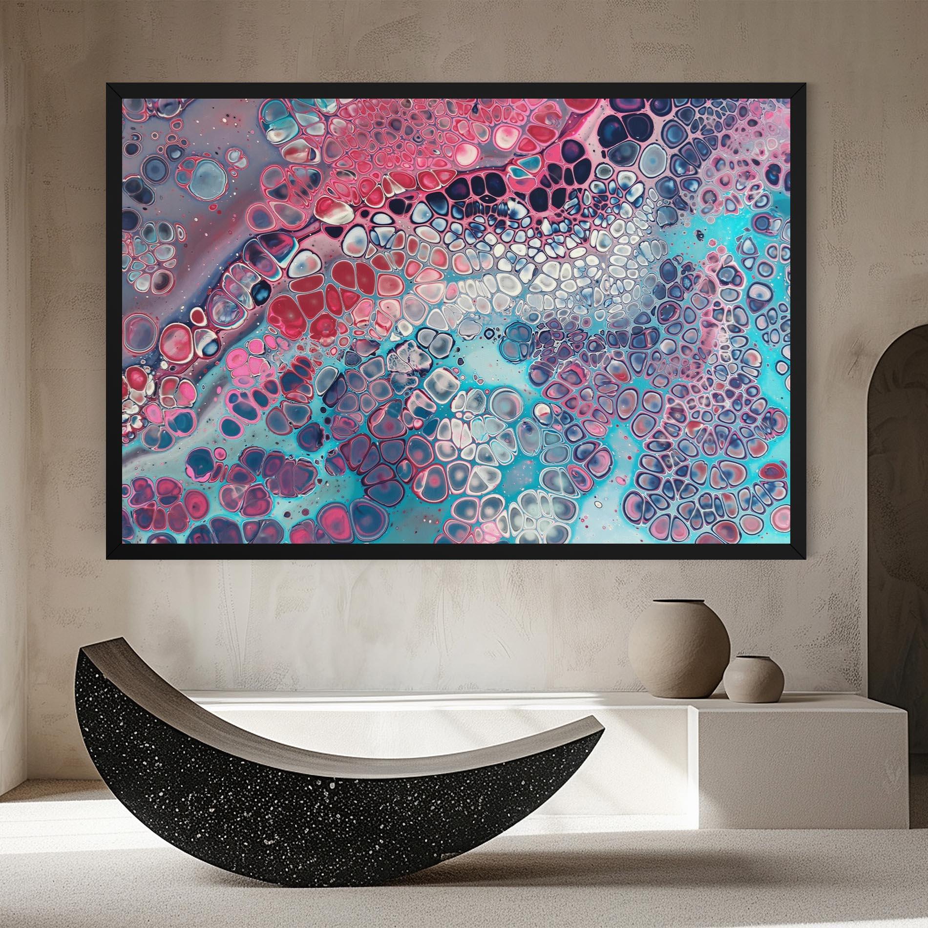 Leinwandbild Abstract Blue Objects mockup 8