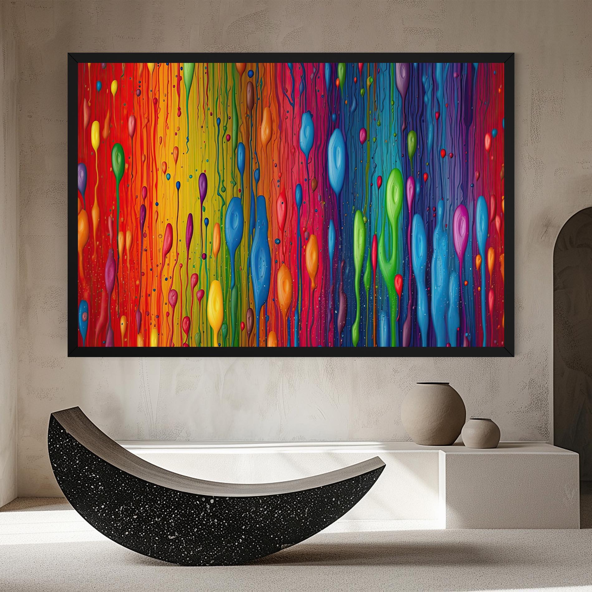 Leinwandbild Abstract Rainbow Pattern mockup 8