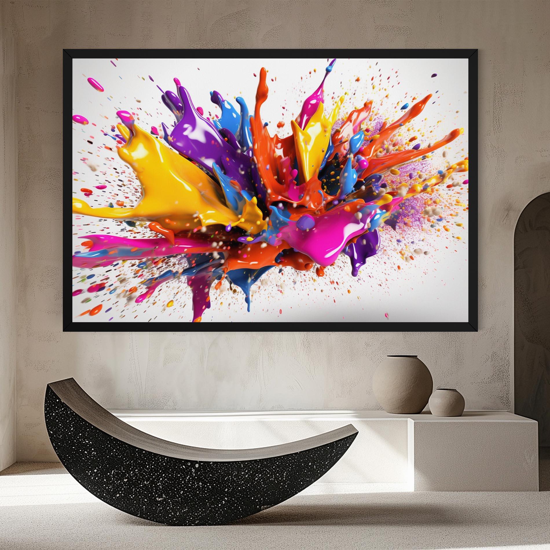 Leinwandbild Abstract Splash 3d mockup 8