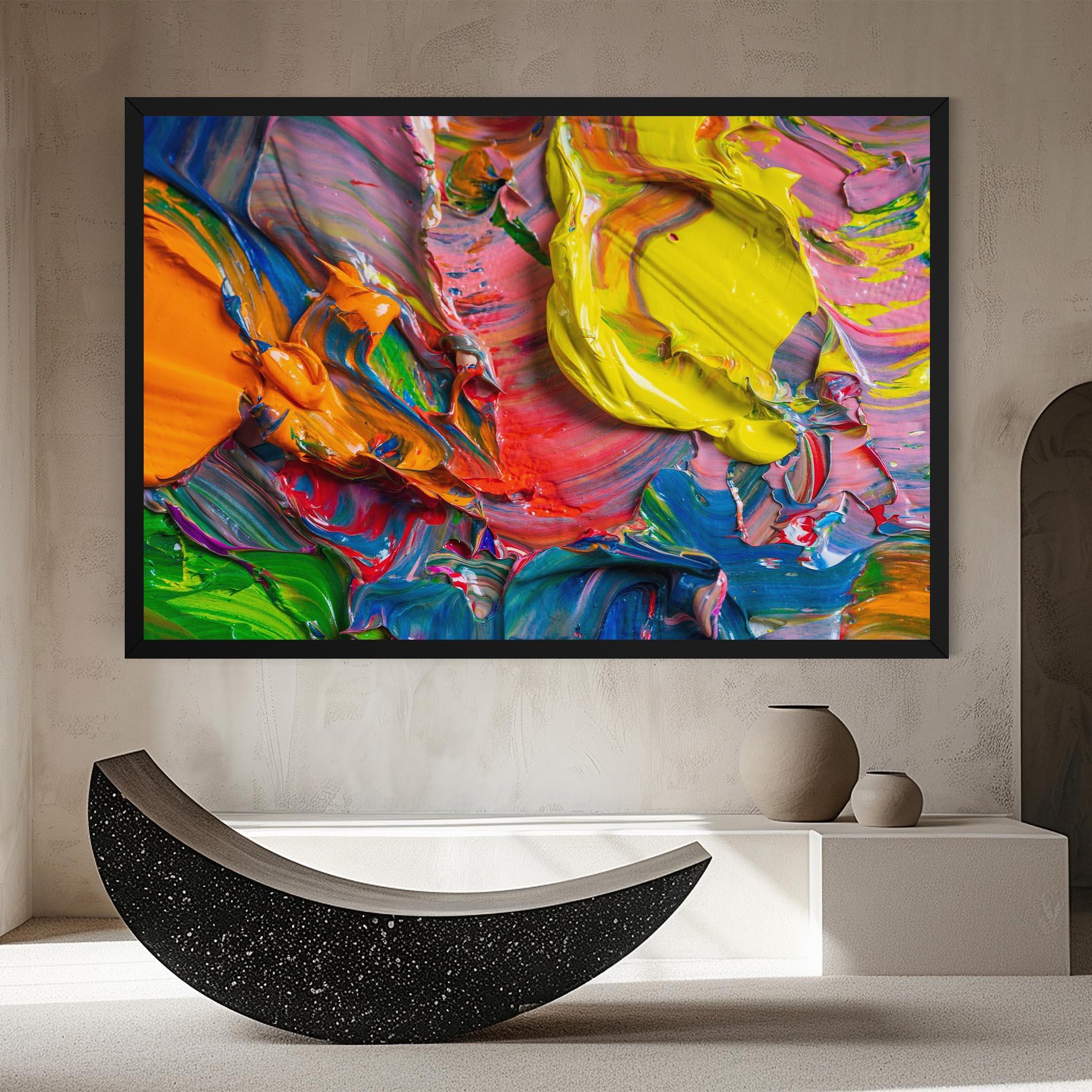 Leinwandbild Bright Oil Colors mockup 8