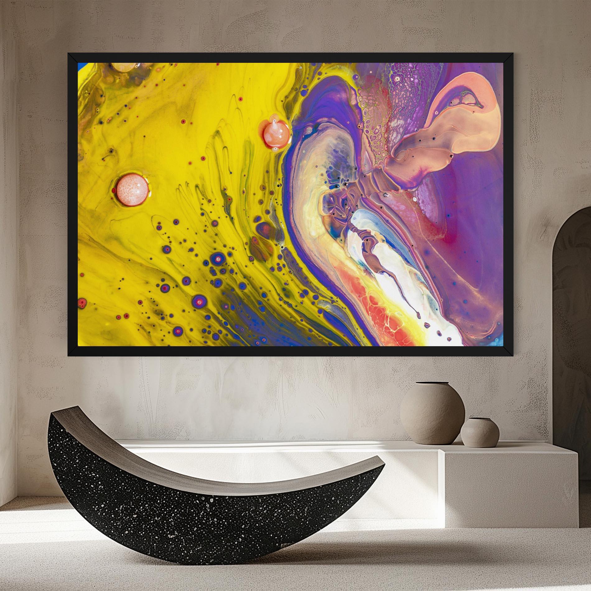 Leinwandbild Colorful Liquid Marble mockup 8