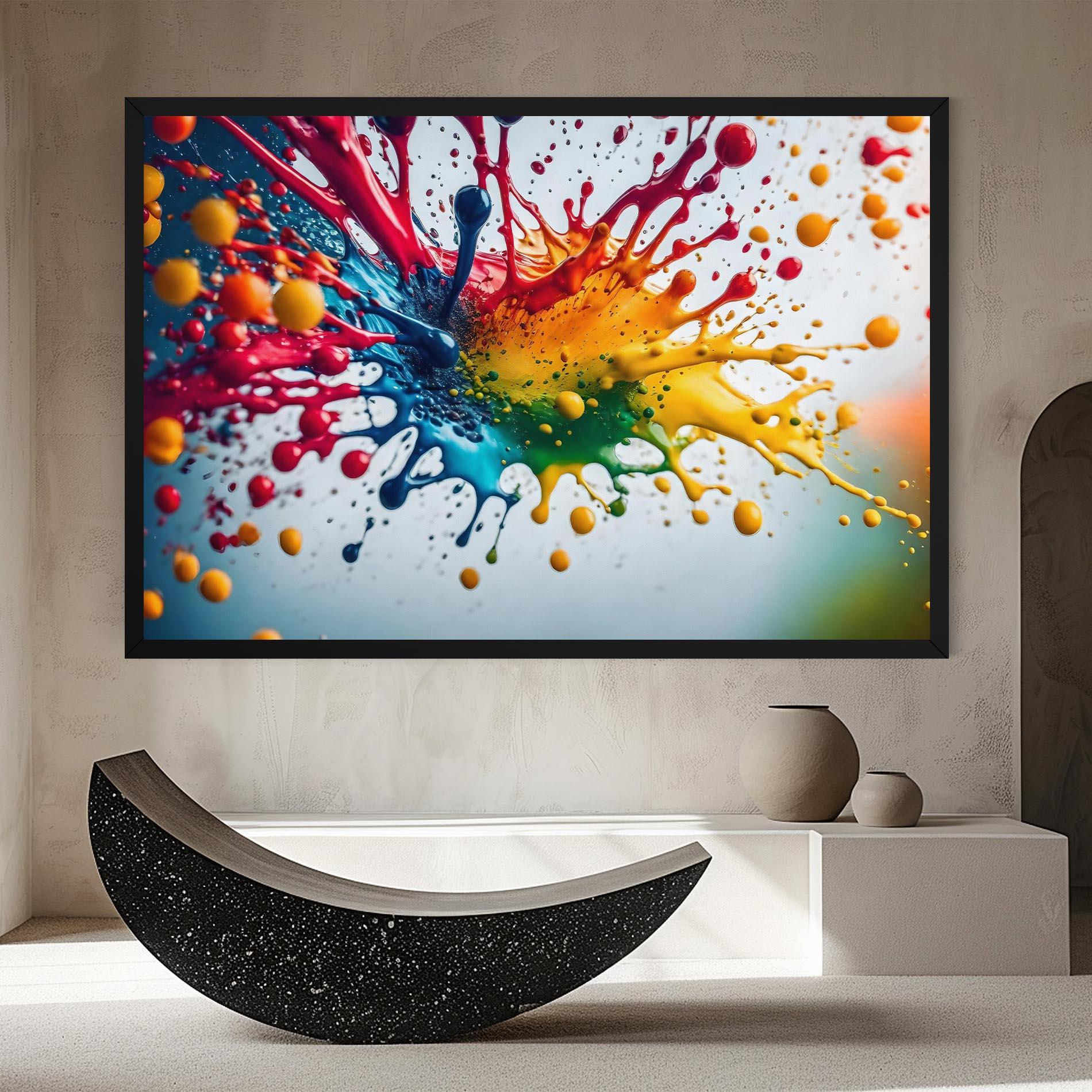 Leinwandbild Colorful Splash Rainbow mockup 8