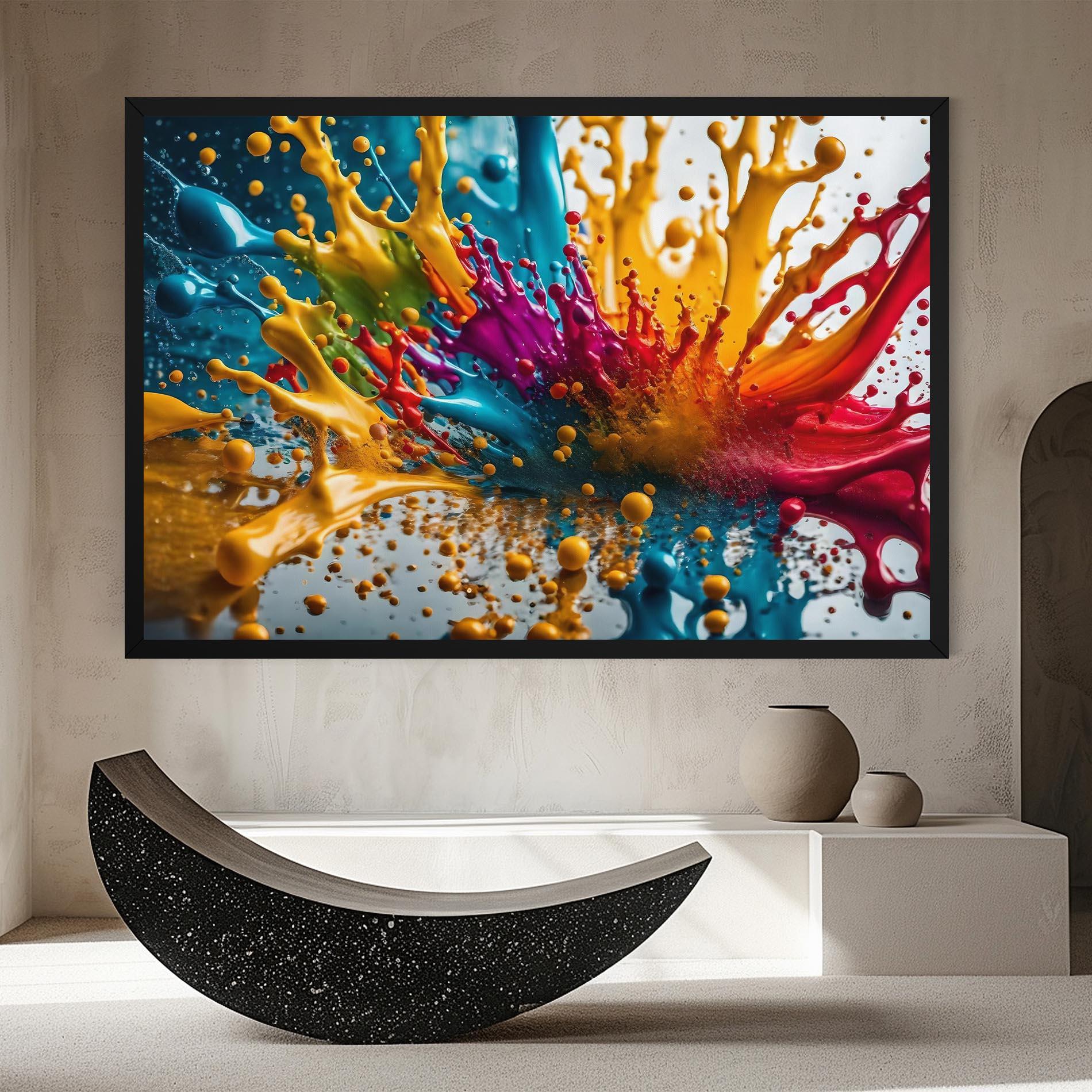Leinwandbild Colorful Water Splash mockup 8