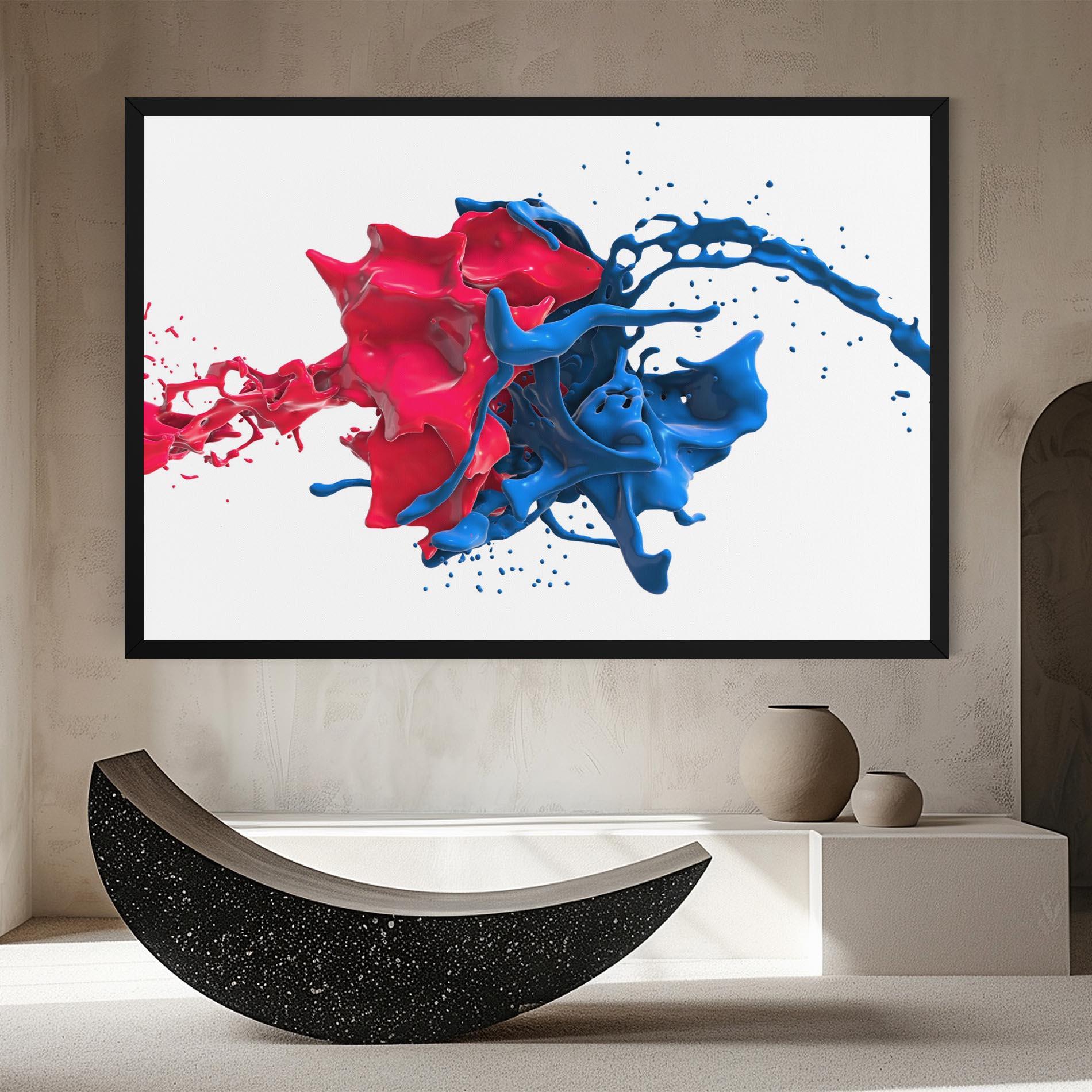 Leinwandbild Pink And Blue Splash mockup 8