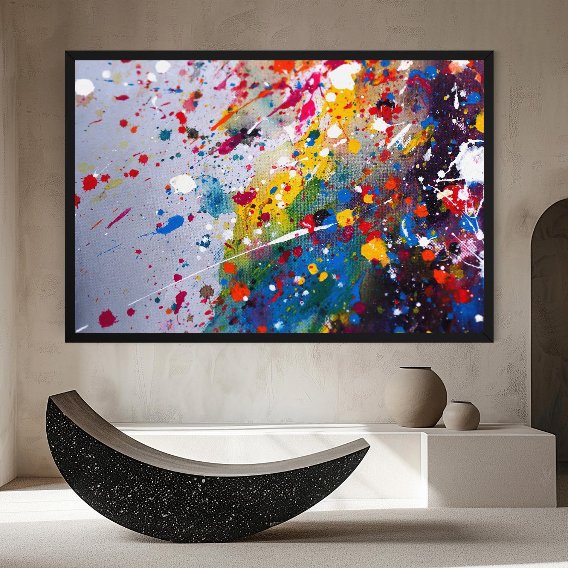 Leinwandbild Watercolor Drops mockup 8