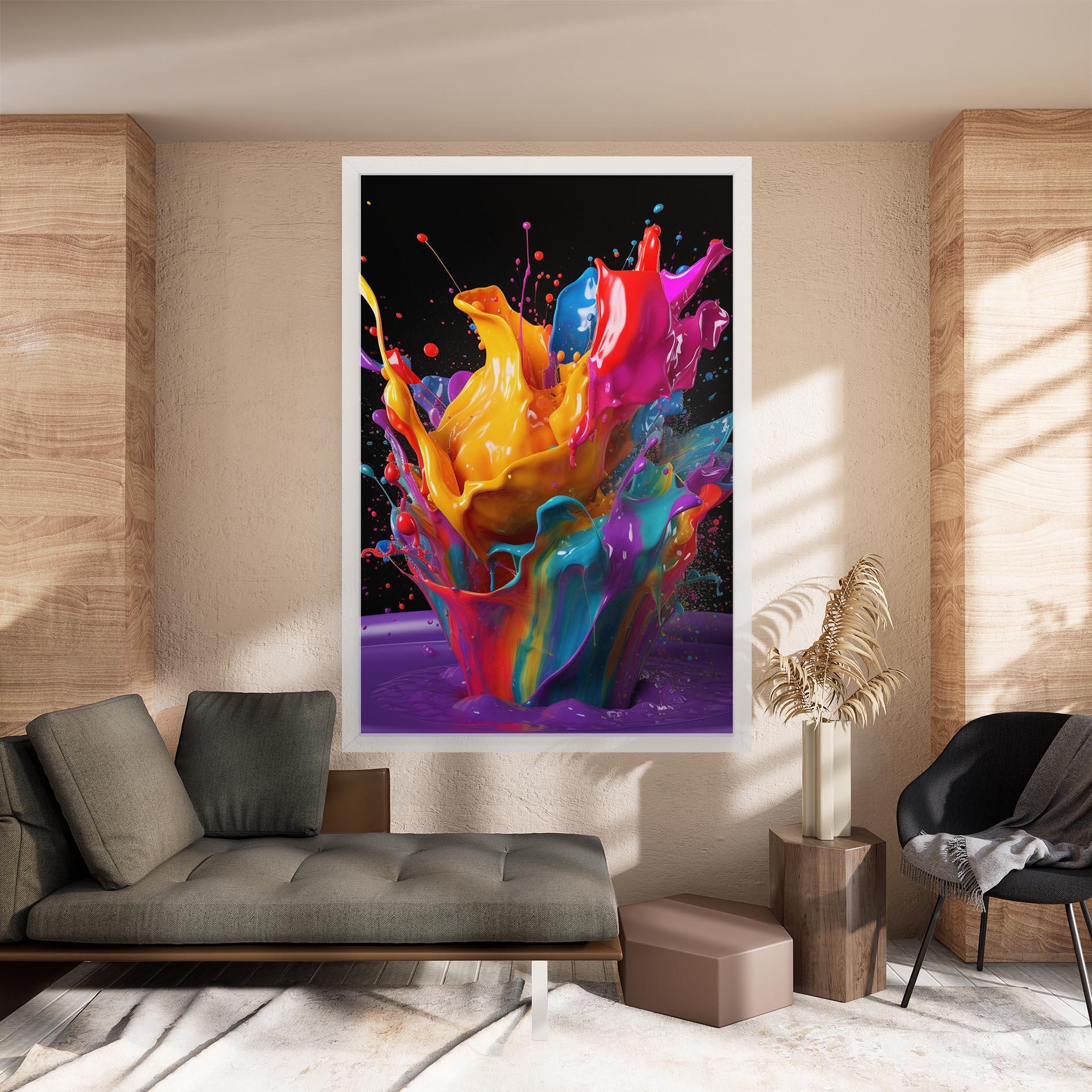 Leinwandbild Brightly Color Splashing mockup 8
