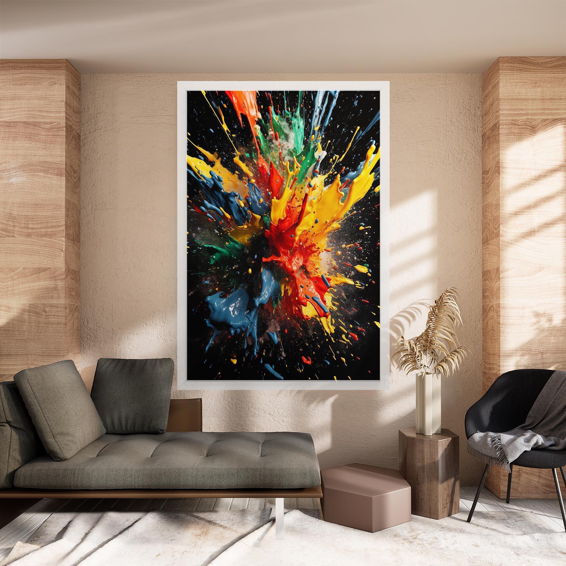 Leinwandbild Floating Color Splash mockup 8