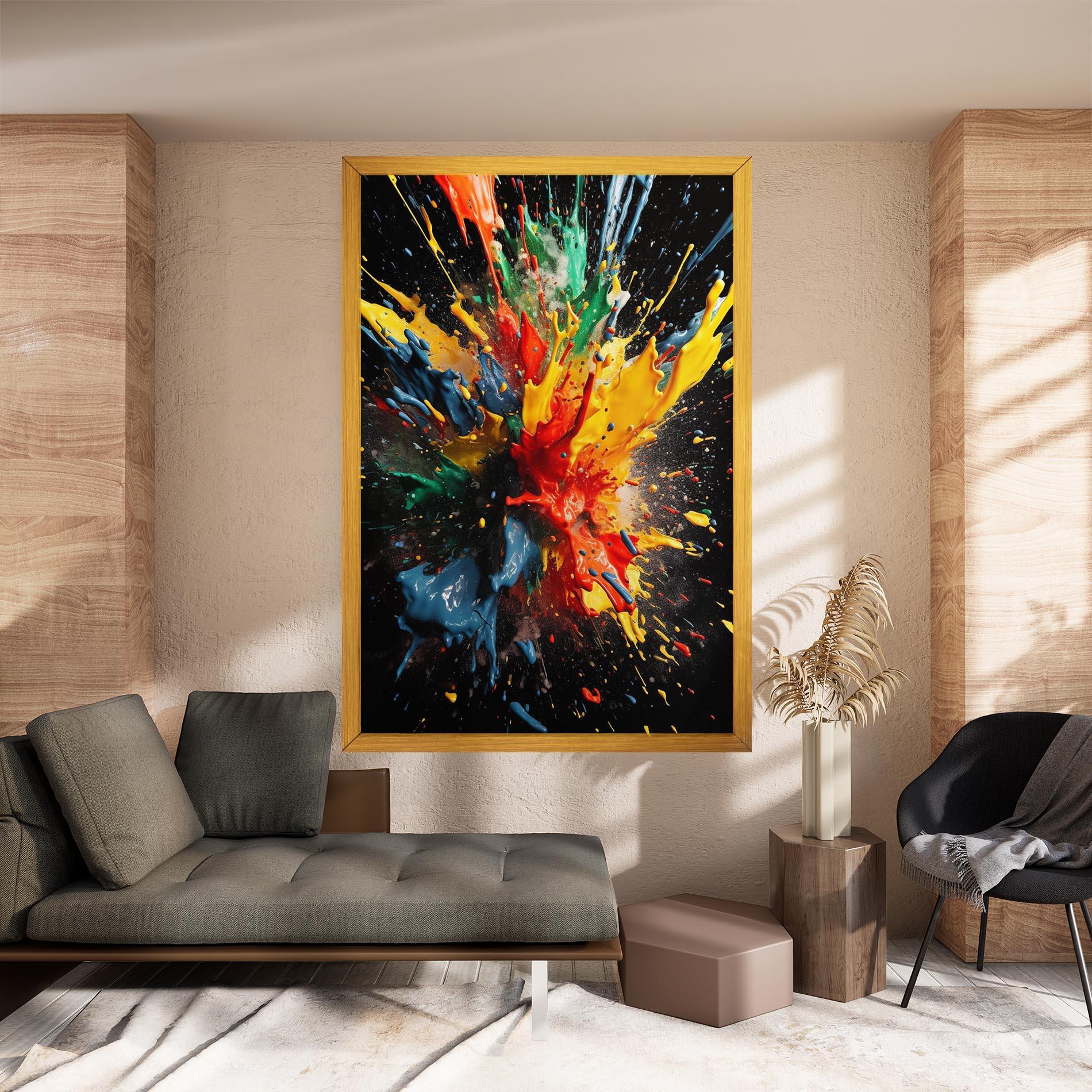 Leinwandbild Floating Color Splash mockup 8