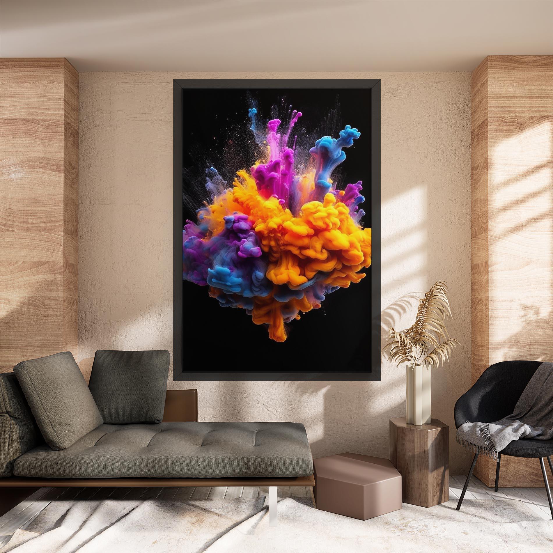 Leinwandbild Colorful Cloud Liquid mockup 8