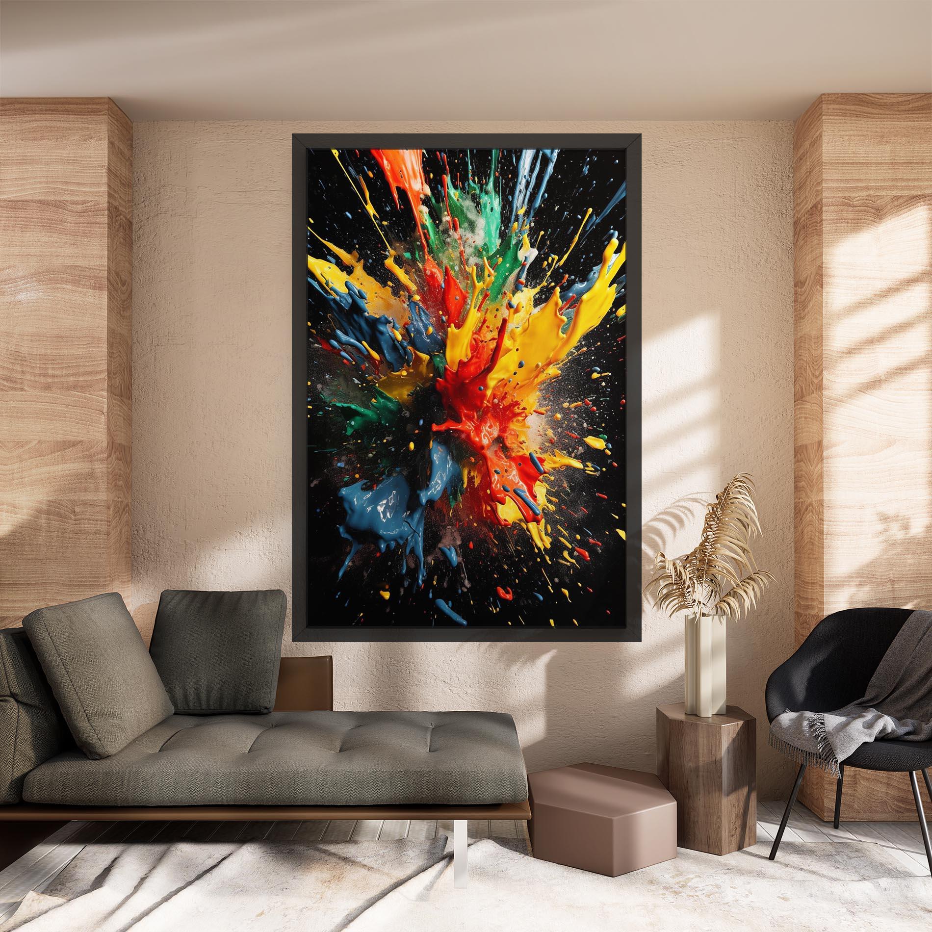 Leinwandbild Floating Color Splash mockup 8