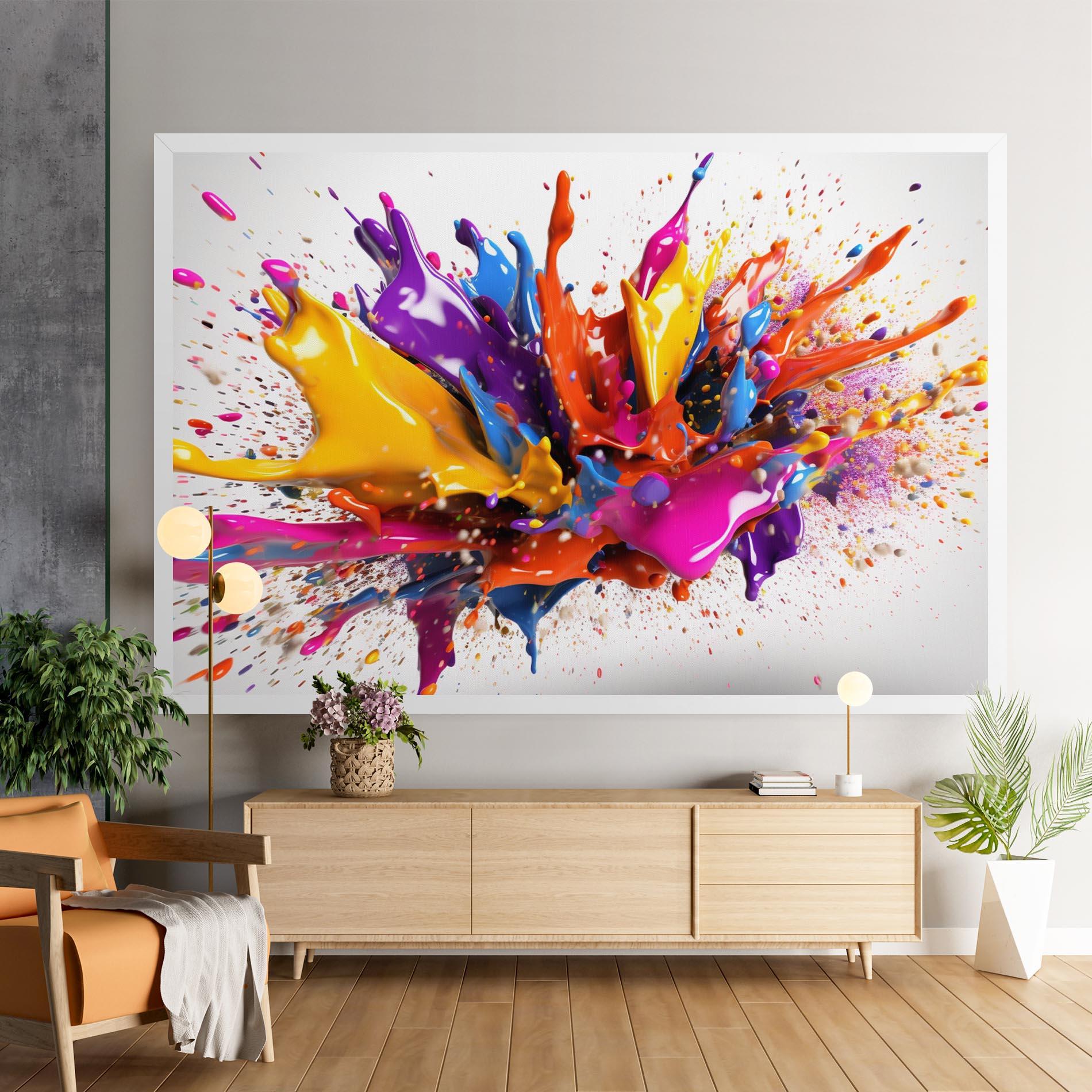 Leinwandbild Abstract Splash 3d mockup 9
