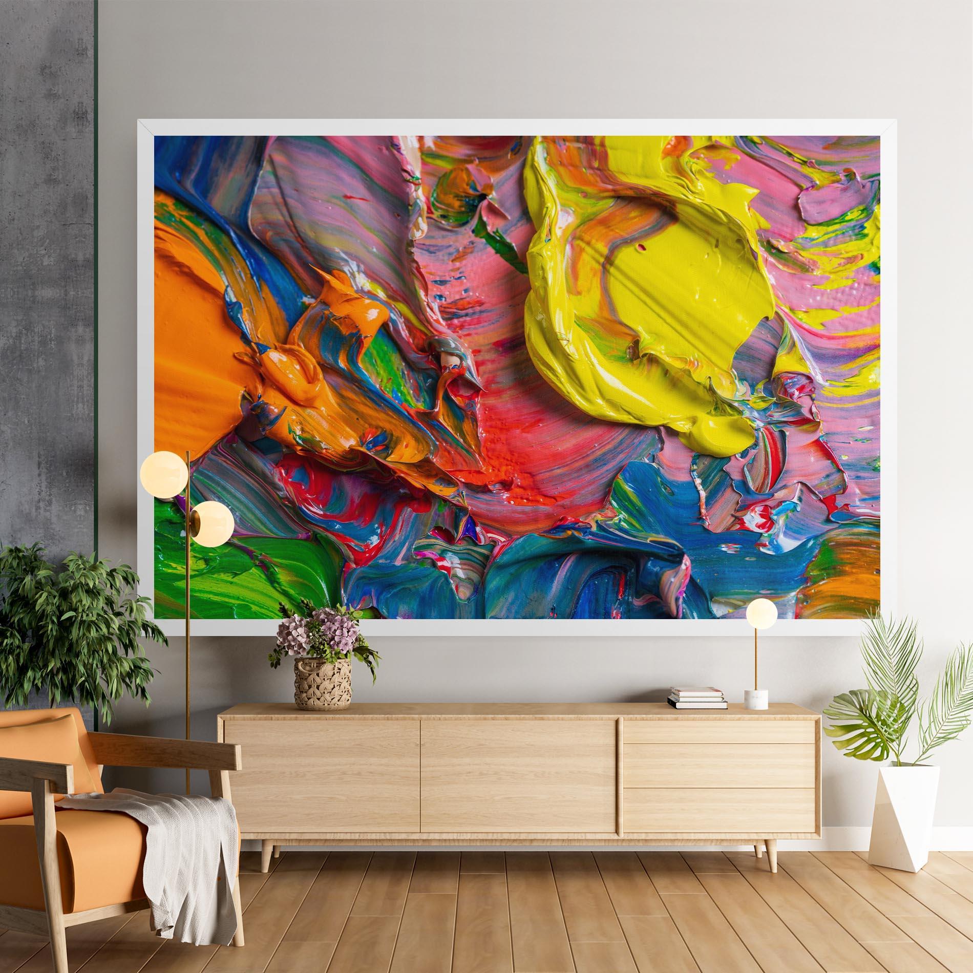 Leinwandbild Bright Oil Colors mockup 9