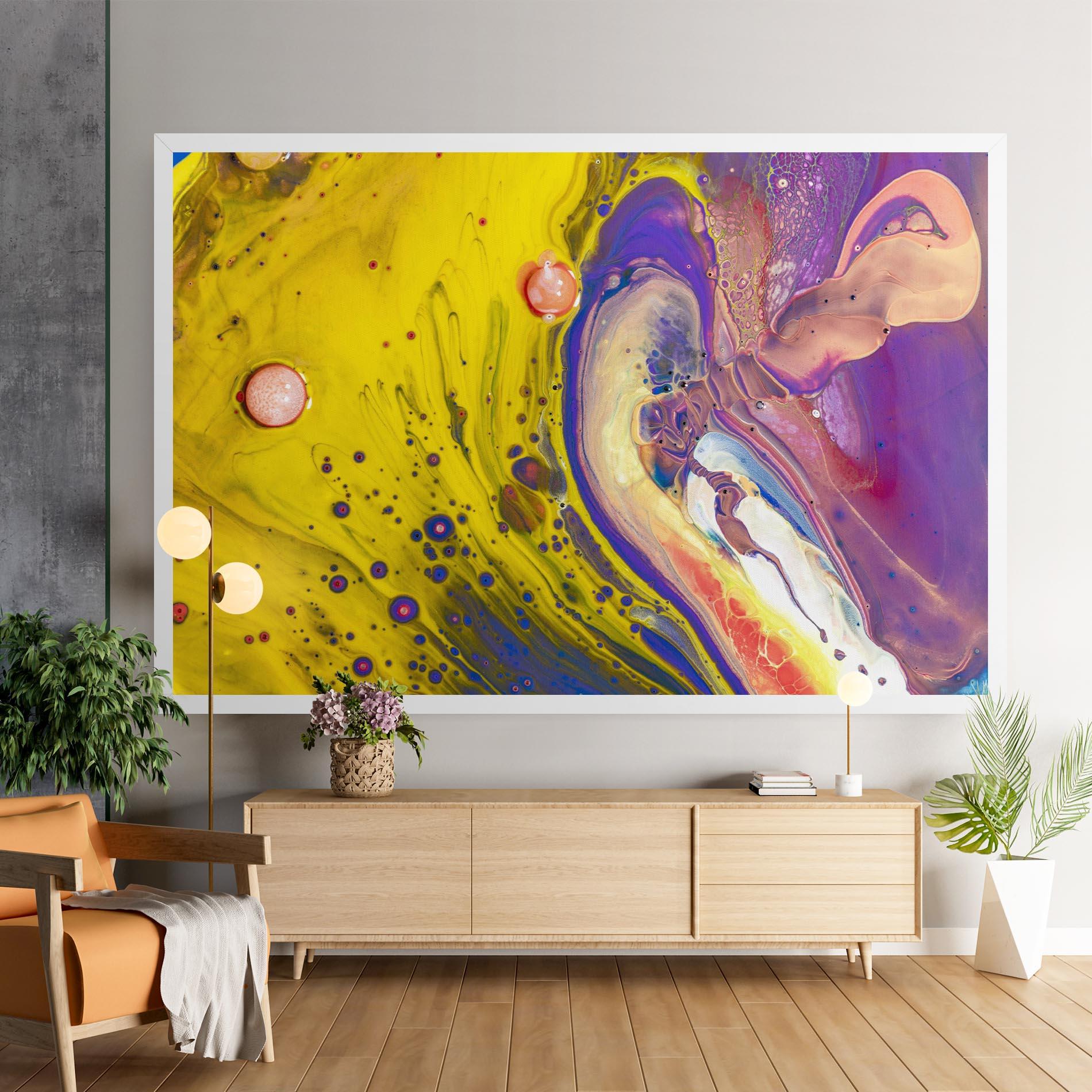 Leinwandbild Colorful Liquid Marble mockup 9