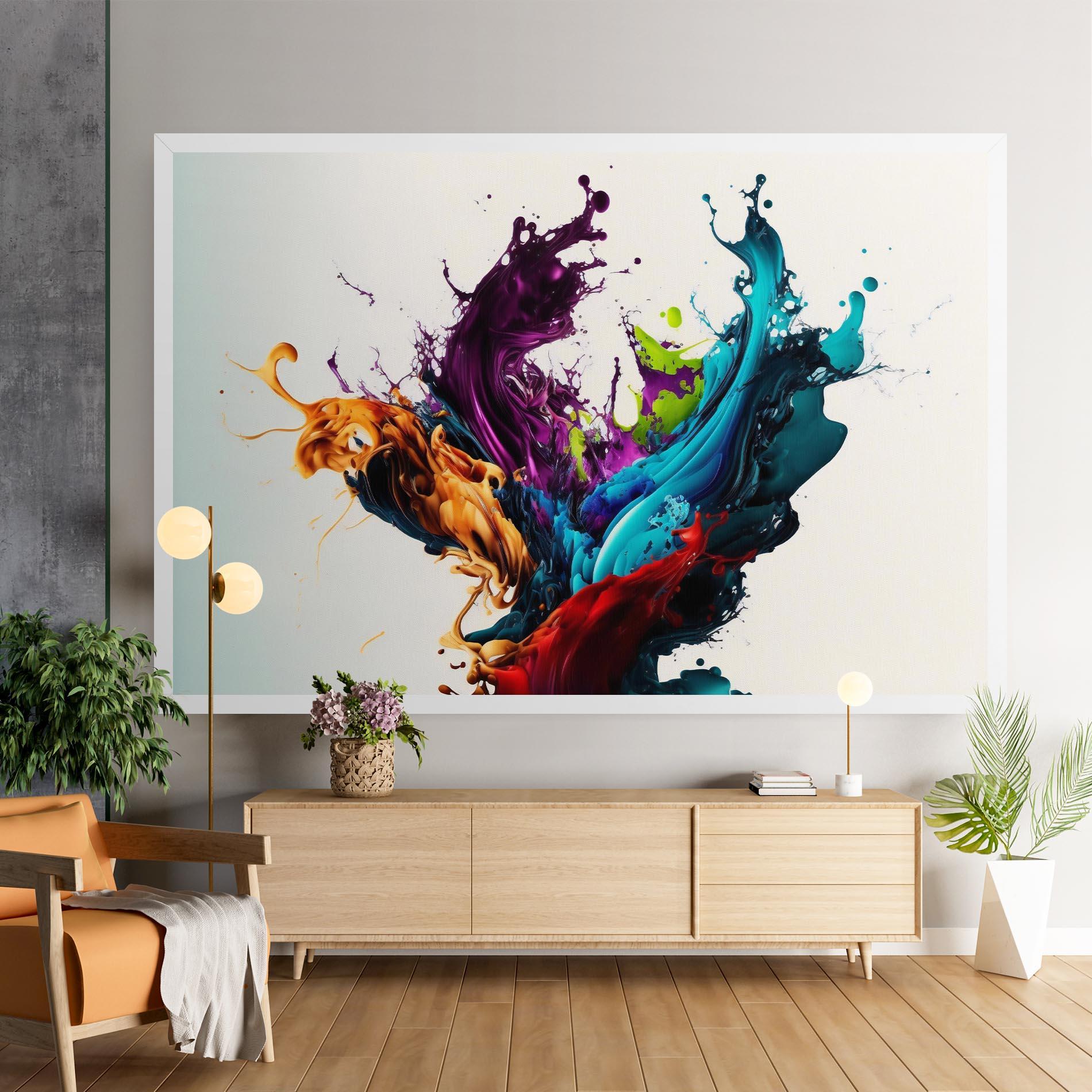 Leinwandbild Dark Purple Splash mockup 9