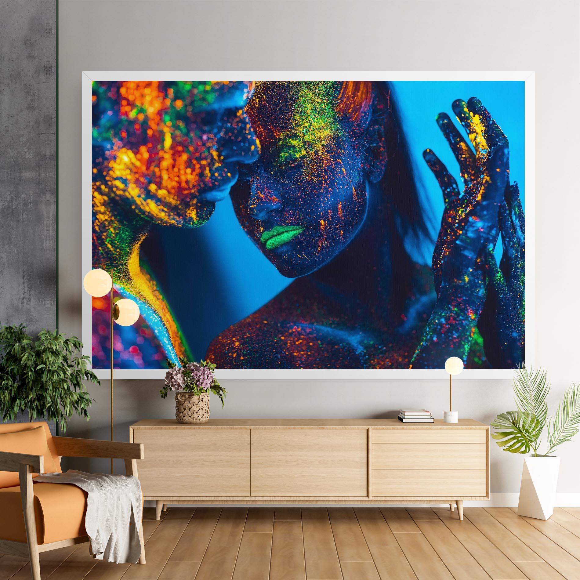 Leinwandbild Fluorescent Couple mockup 9