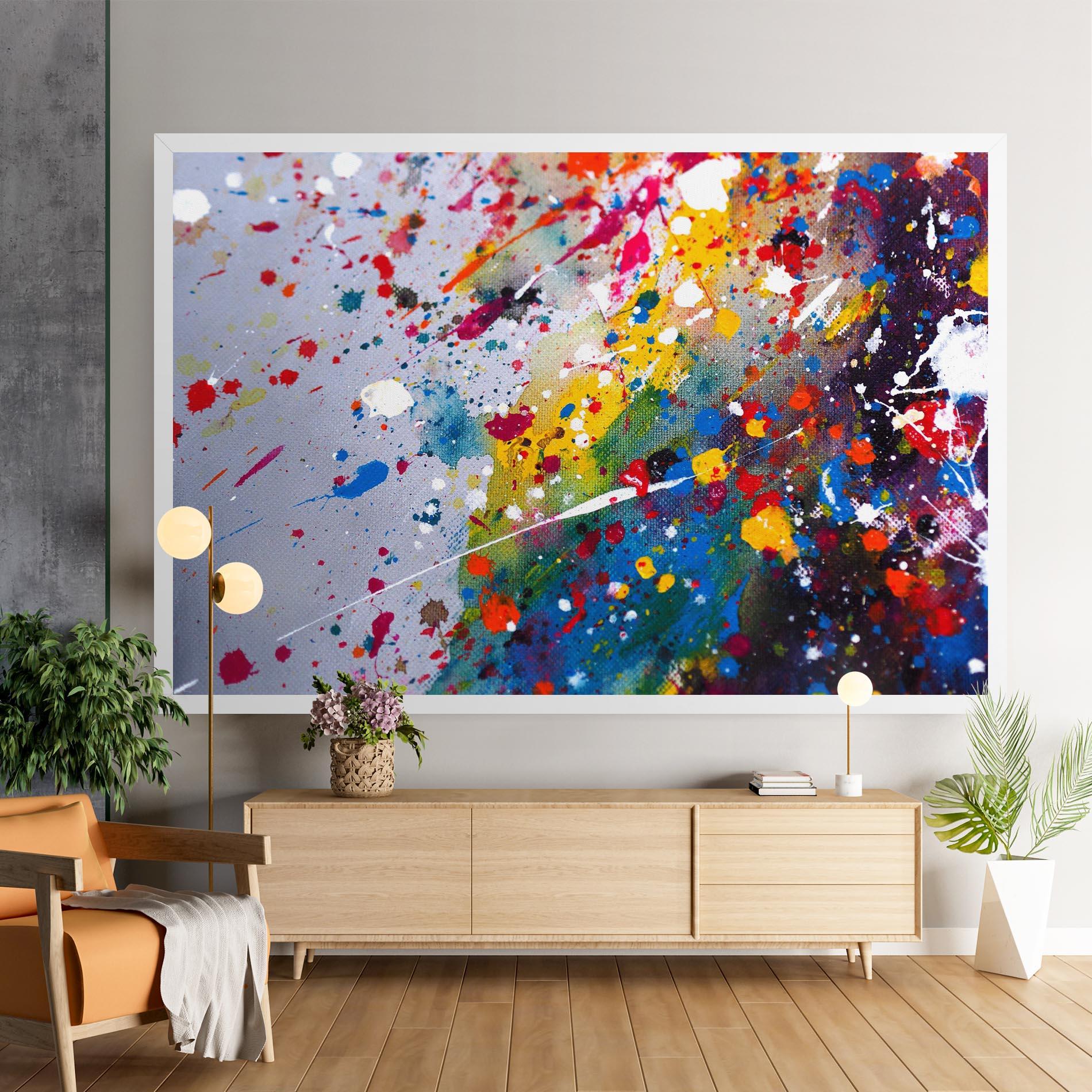 Leinwandbild Watercolor Drops mockup 9