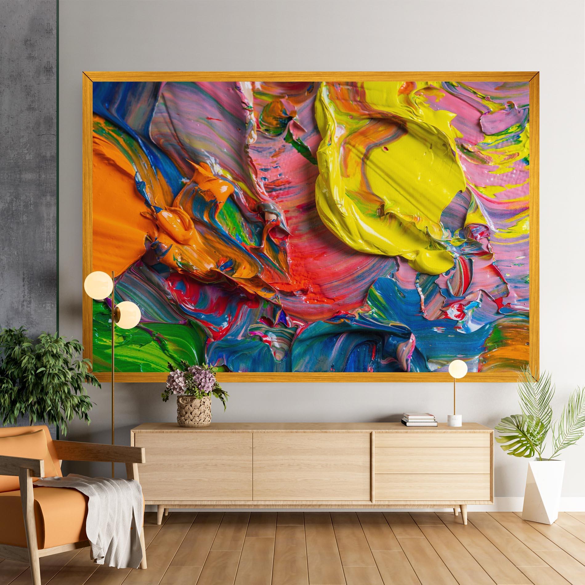 Leinwandbild Bright Oil Colors mockup 9