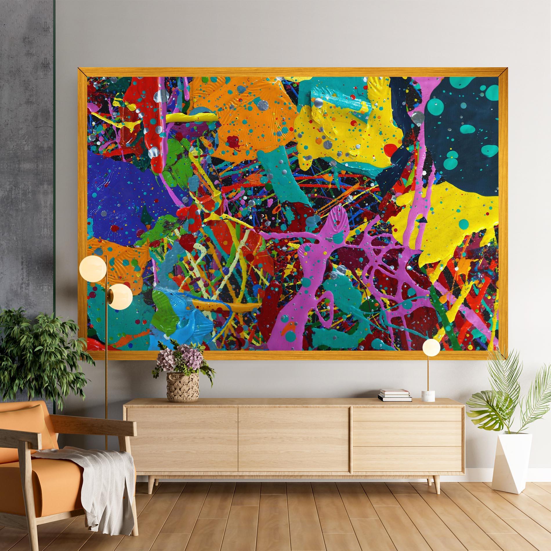 Leinwandbild Dark Panorama mockup 9