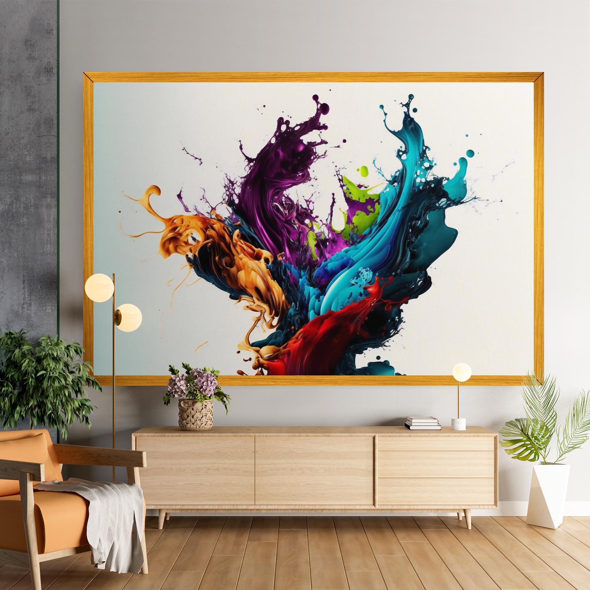 Leinwandbild Dark Purple Splash mockup 9