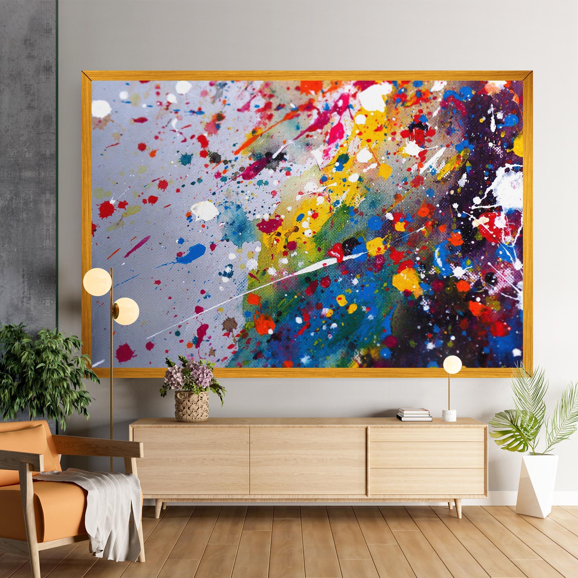 Leinwandbild Watercolor Drops mockup 9