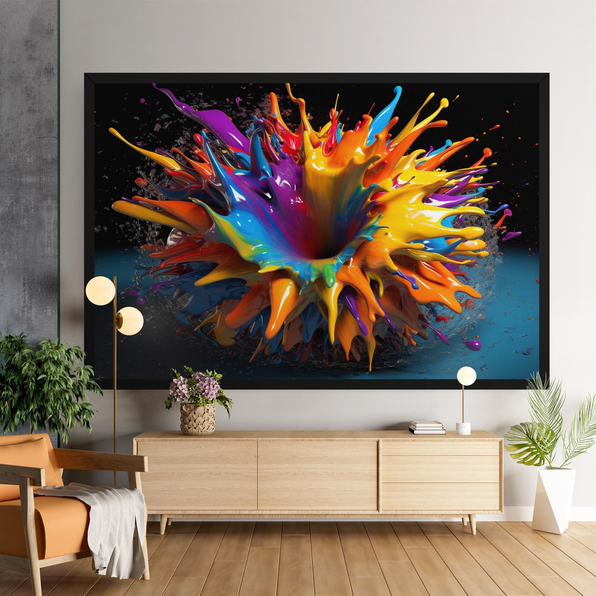Leinwandbild 3d Color Splash mockup 9