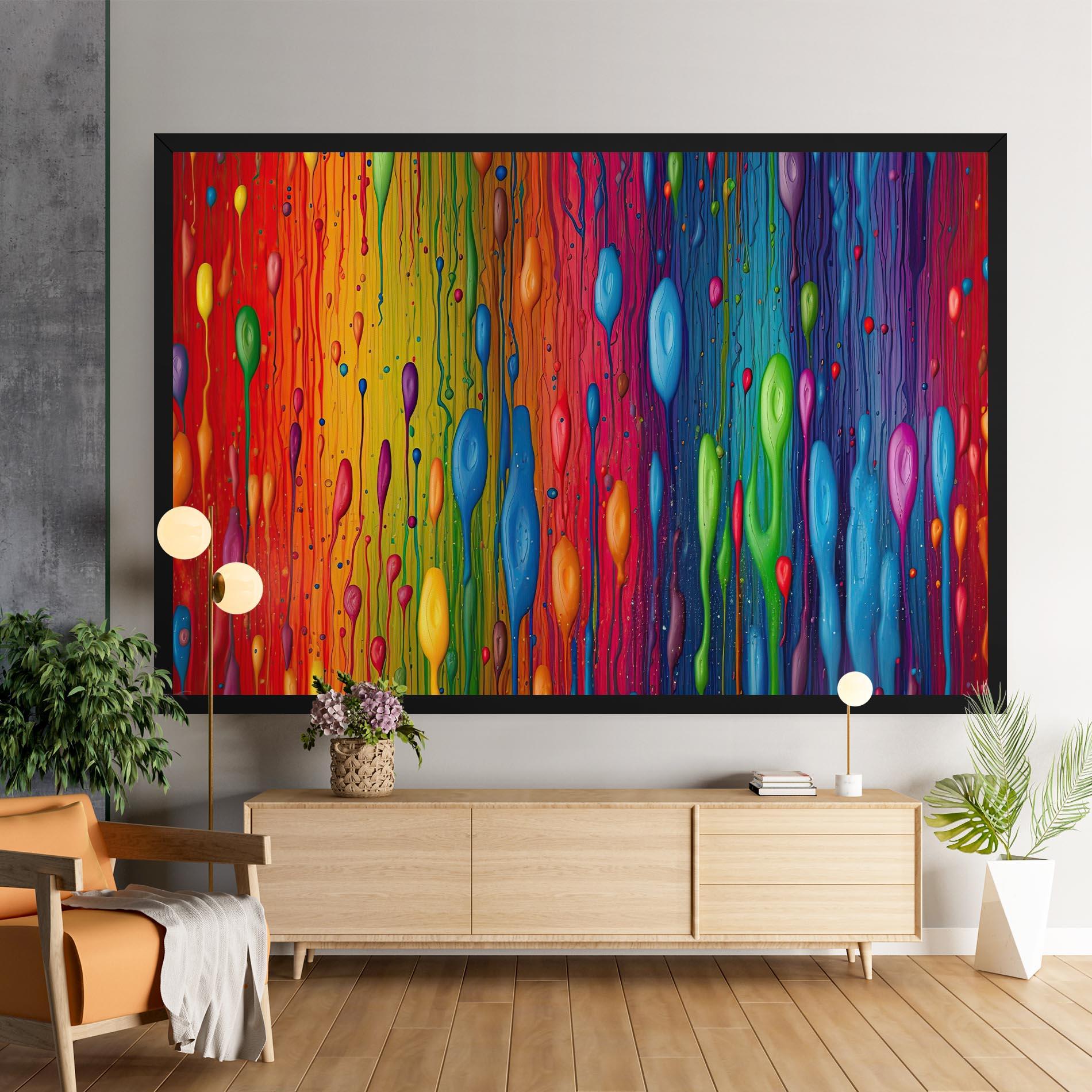 Leinwandbild Abstract Rainbow Pattern mockup 9