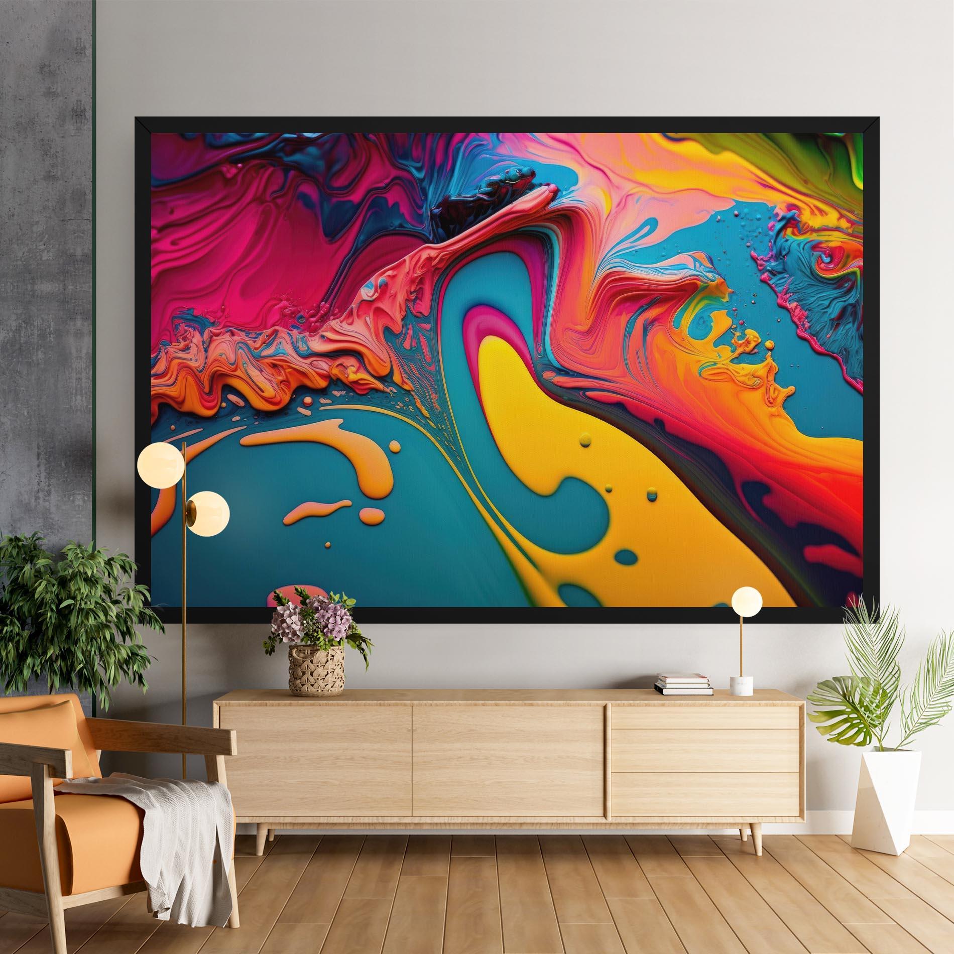 Leinwandbild Acrylic Close Up mockup 9