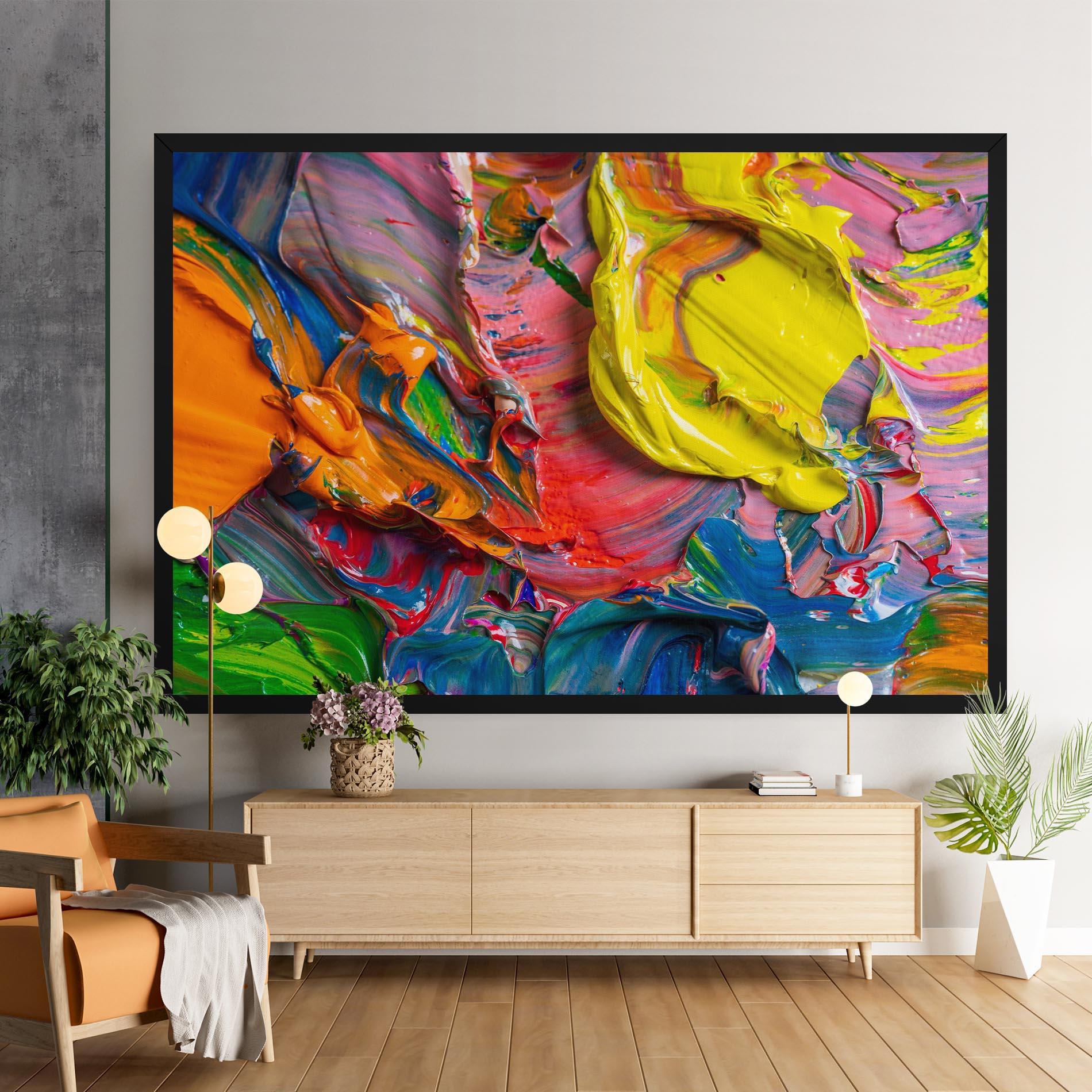 Leinwandbild Bright Oil Colors mockup 9