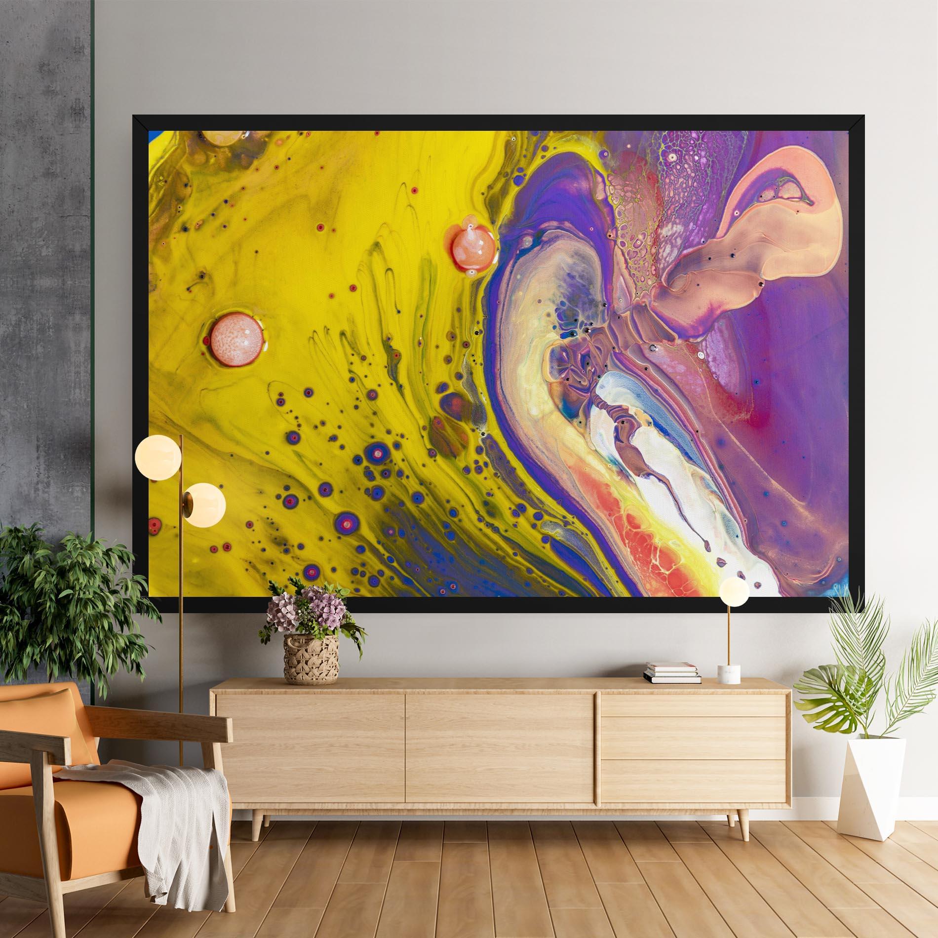 Leinwandbild Colorful Liquid Marble mockup 9