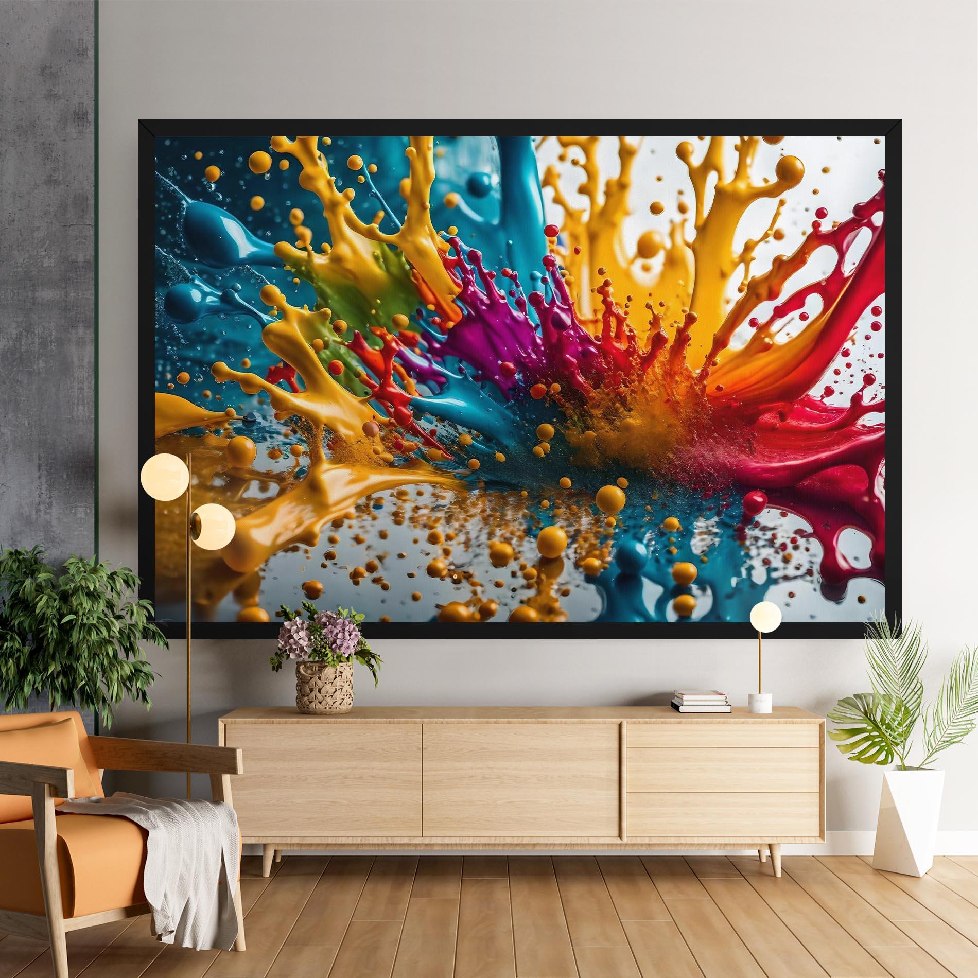 Leinwandbild Colorful Water Splash mockup 9