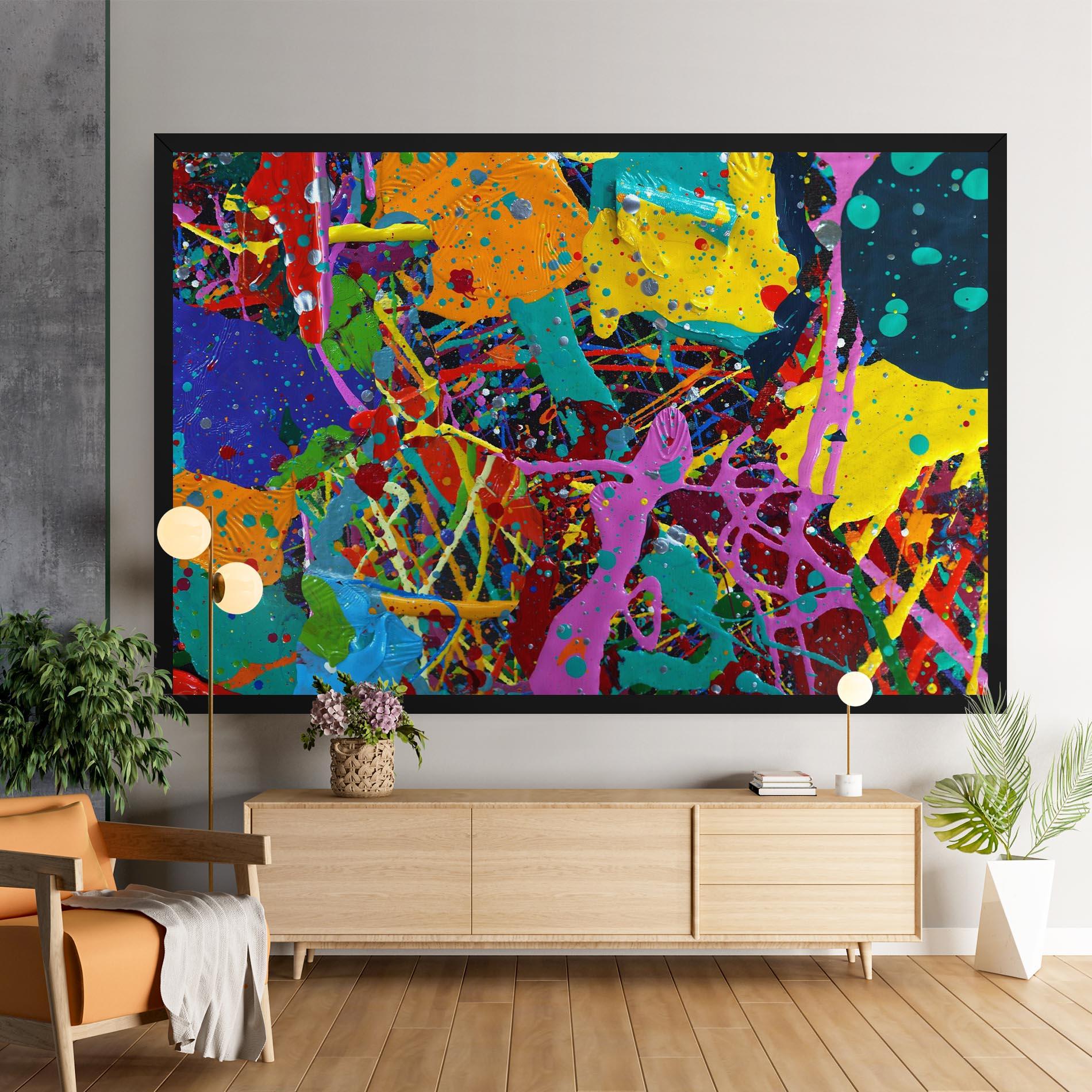 Leinwandbild Dark Panorama mockup 9