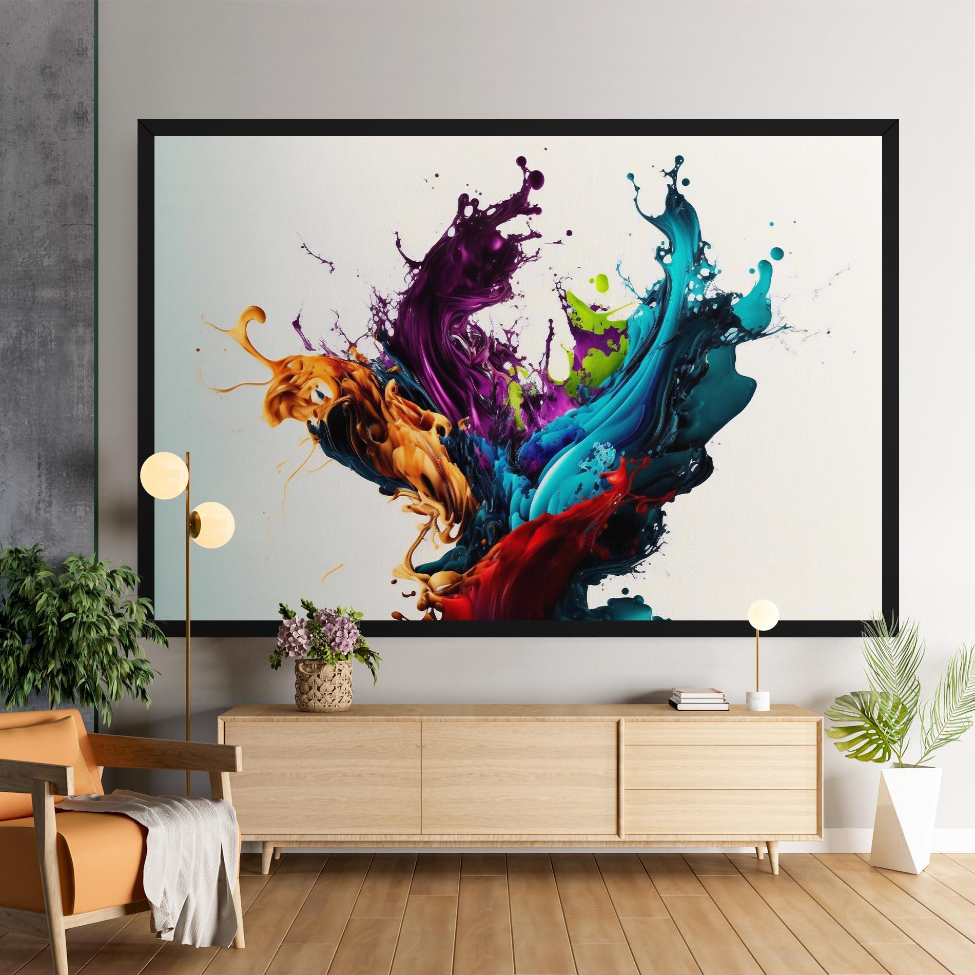 Leinwandbild Dark Purple Splash mockup 9