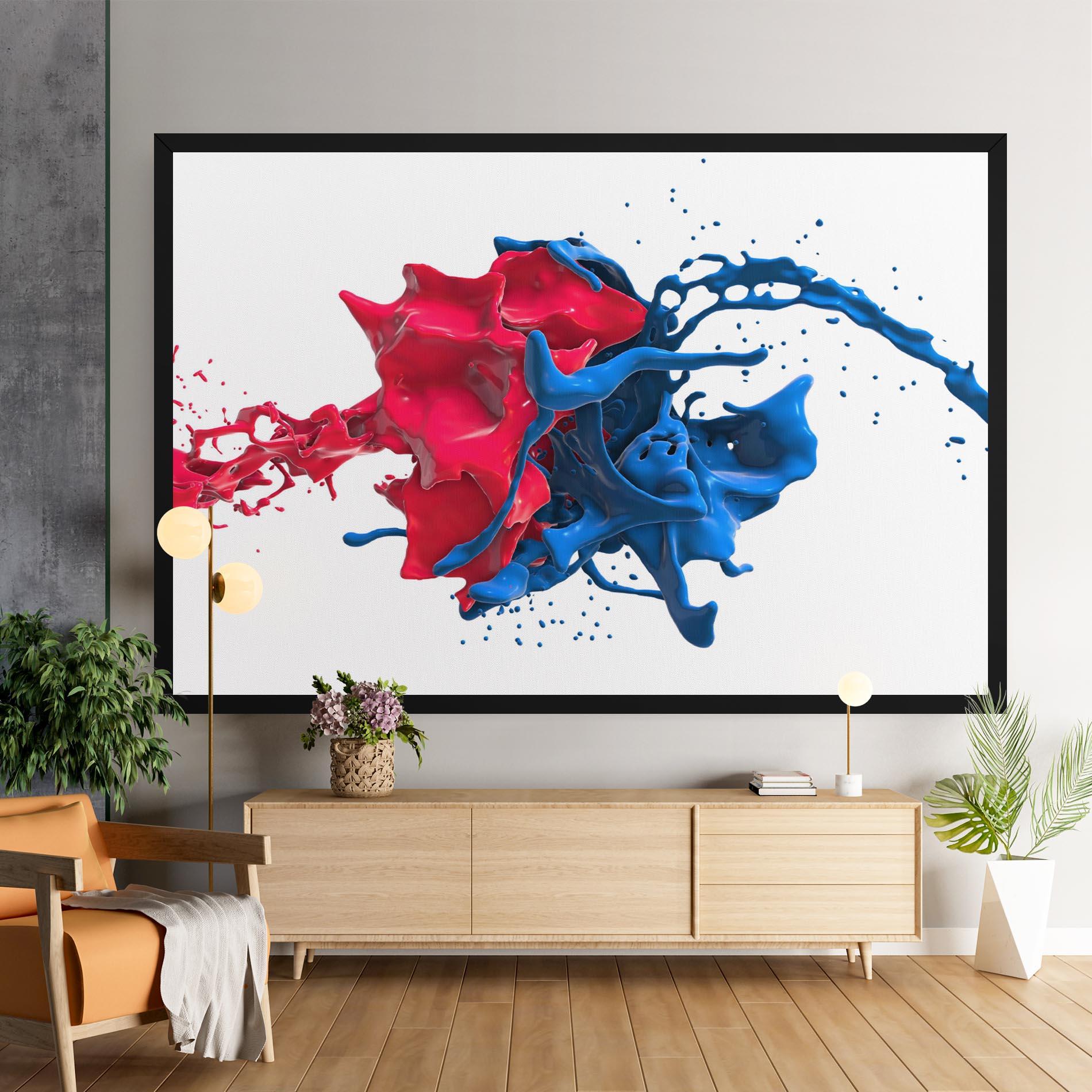 Leinwandbild Pink And Blue Splash mockup 9