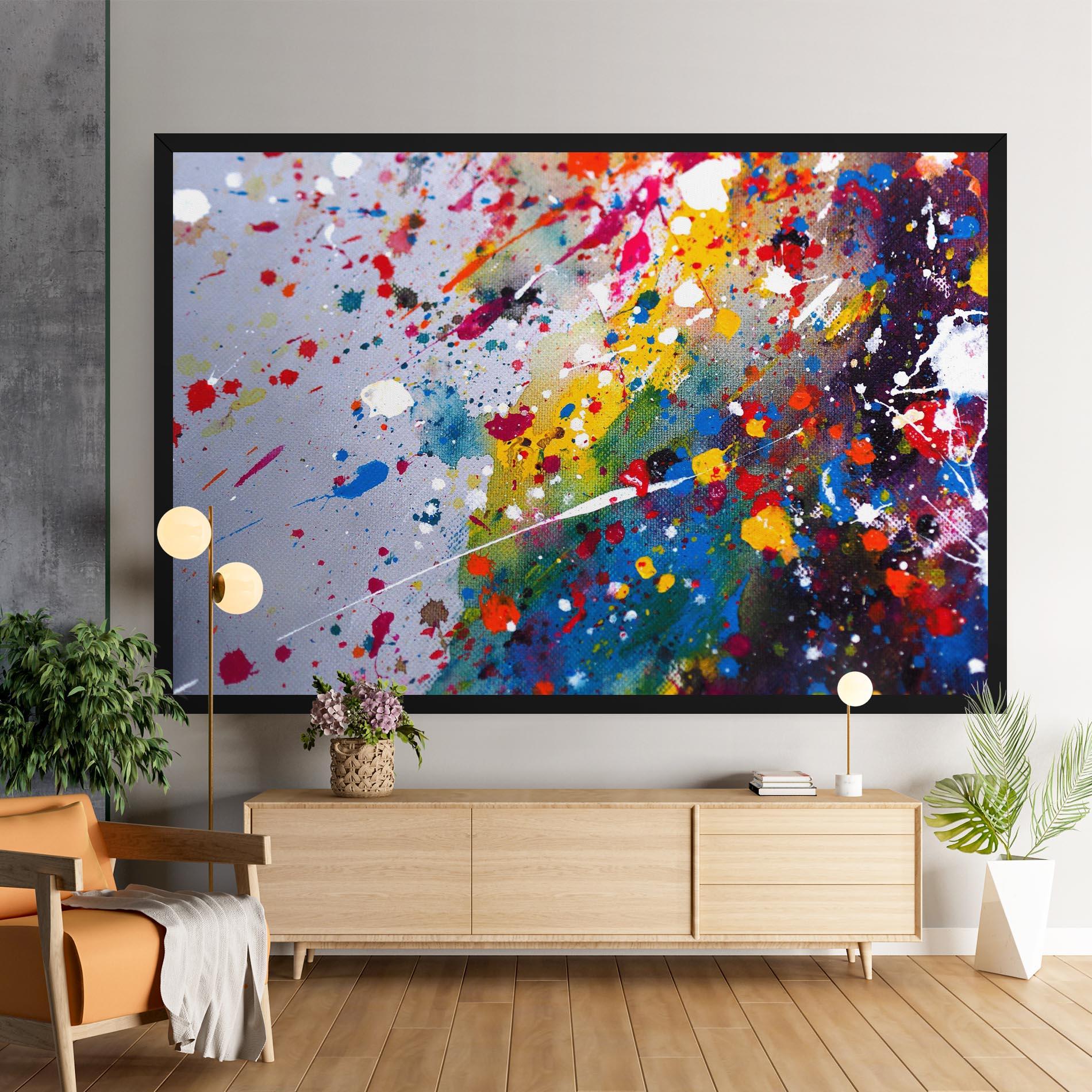 Leinwandbild Watercolor Drops mockup 9