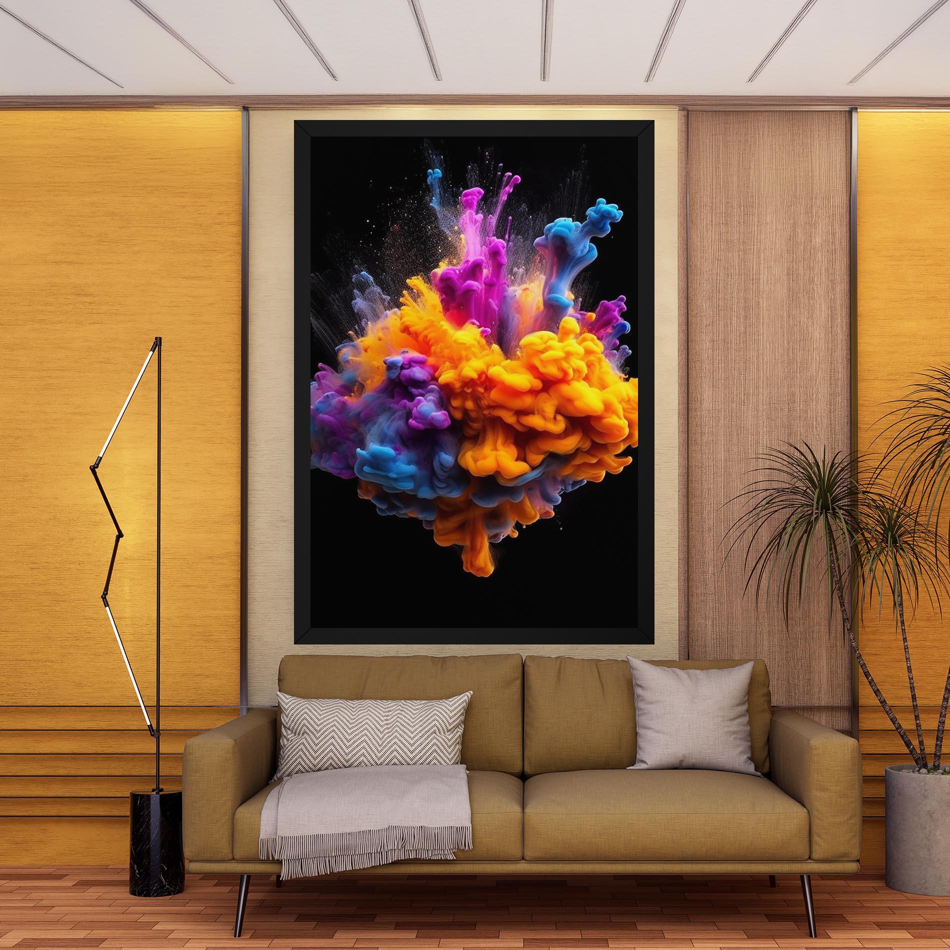 Leinwandbild Colorful Cloud Liquid mockup 9