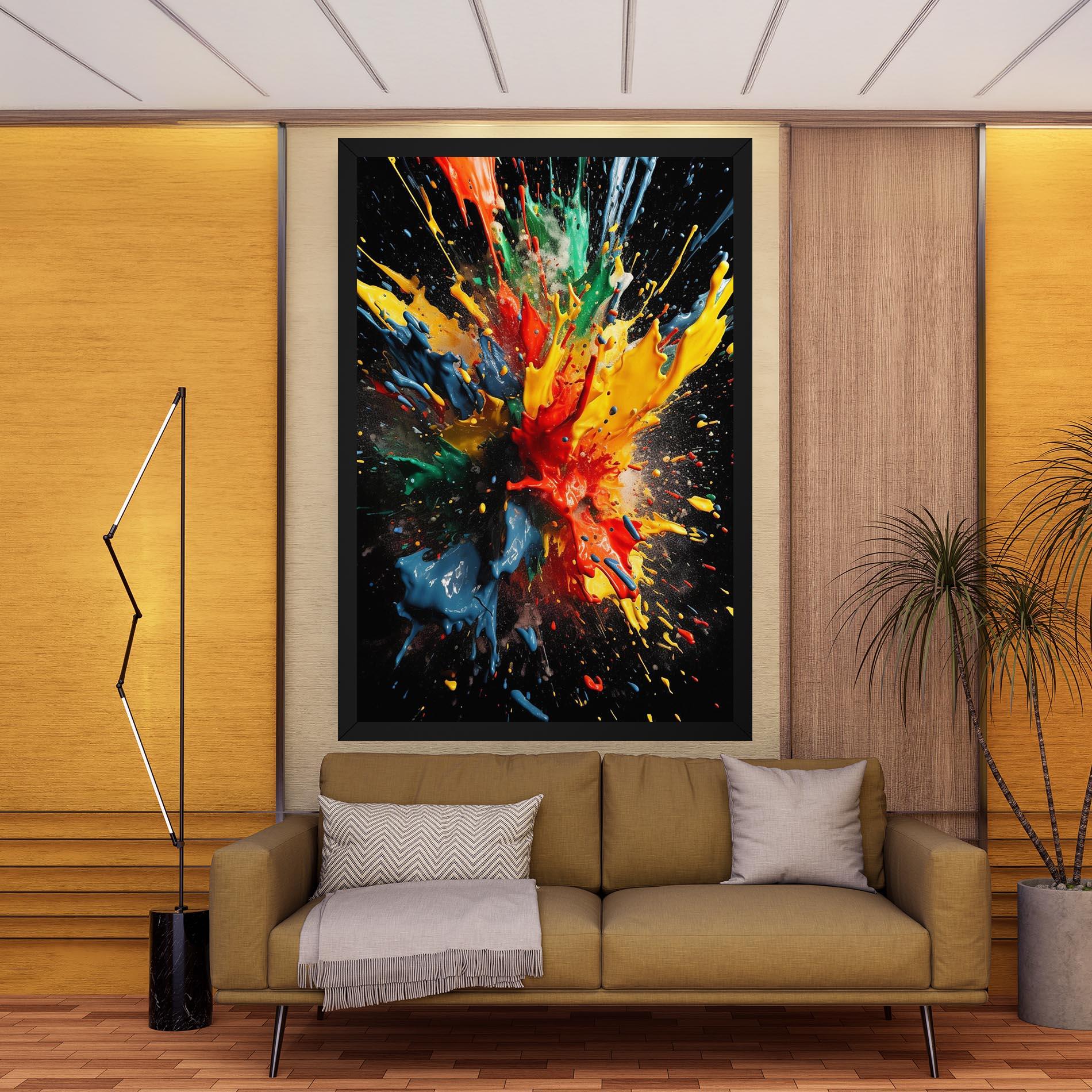 Leinwandbild Floating Color Splash mockup 9