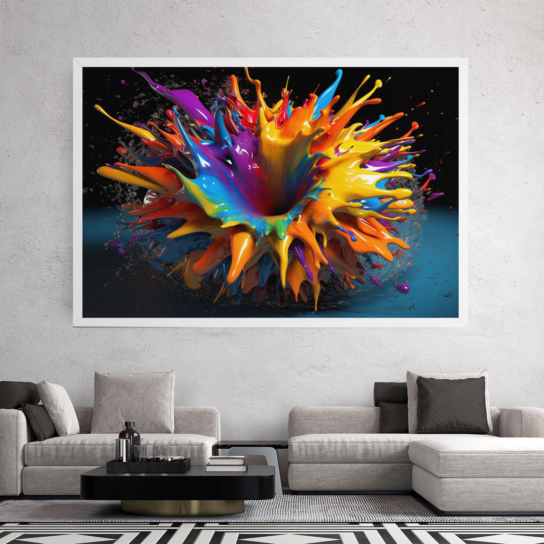 Leinwandbild 3d Color Splash mockup 2