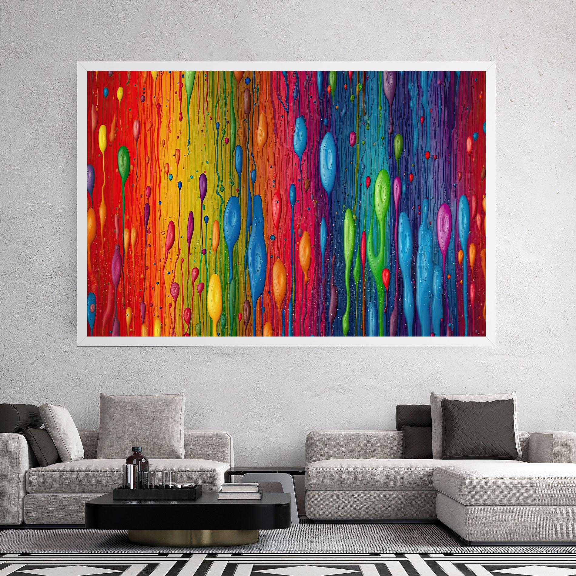 Leinwandbild Abstract Rainbow Pattern mockup 2