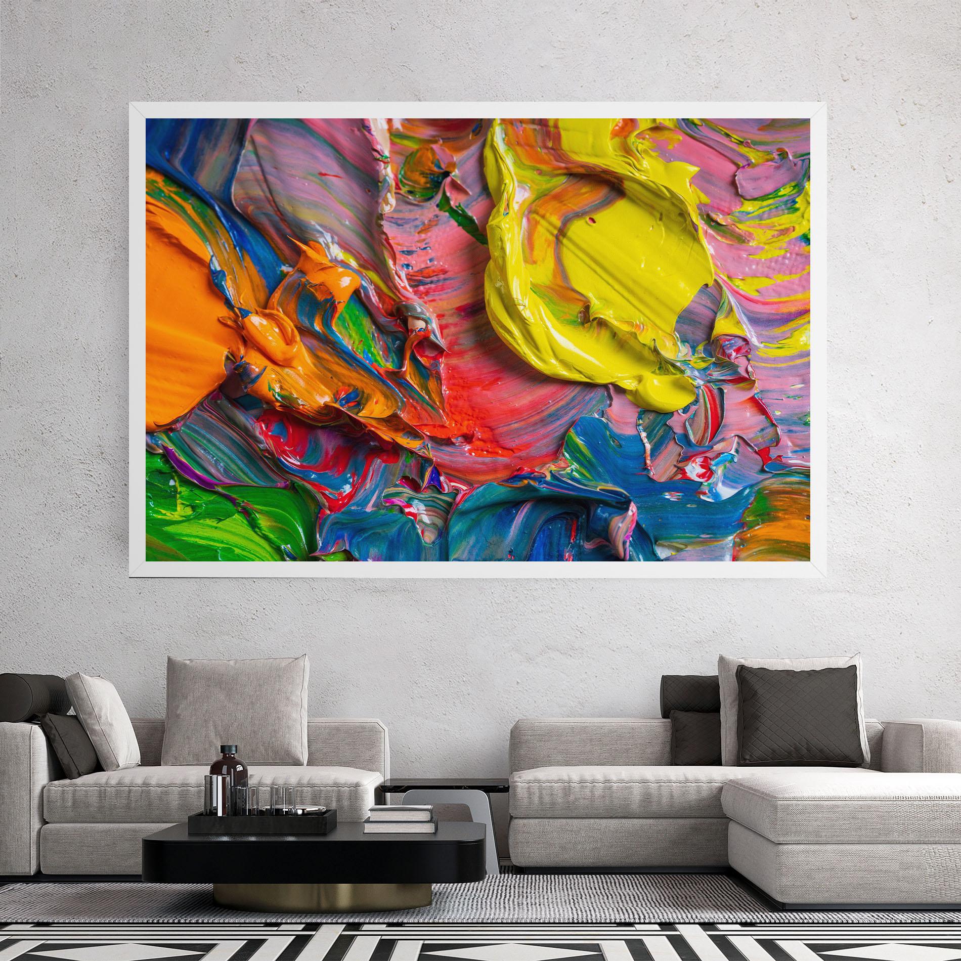 Leinwandbild Bright Oil Colors mockup 2
