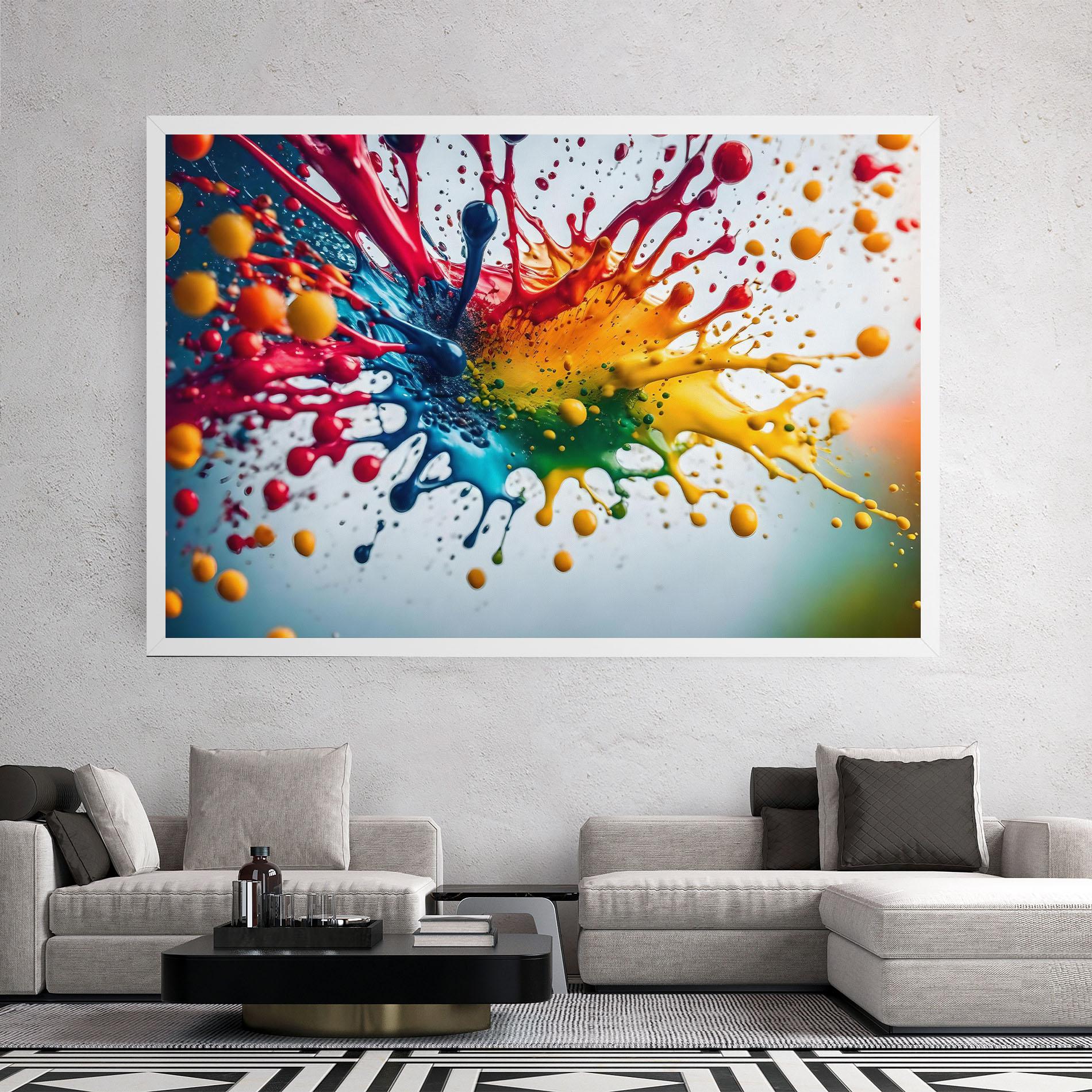 Leinwandbild Colorful Splash Rainbow mockup 2