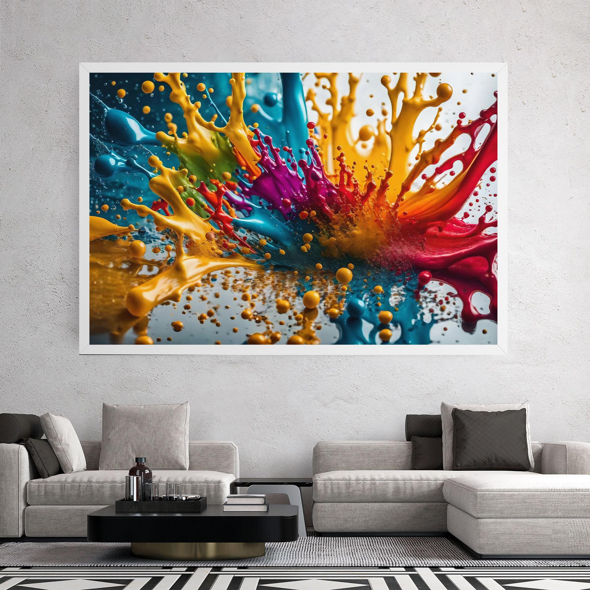 Leinwandbild Colorful Water Splash mockup 2