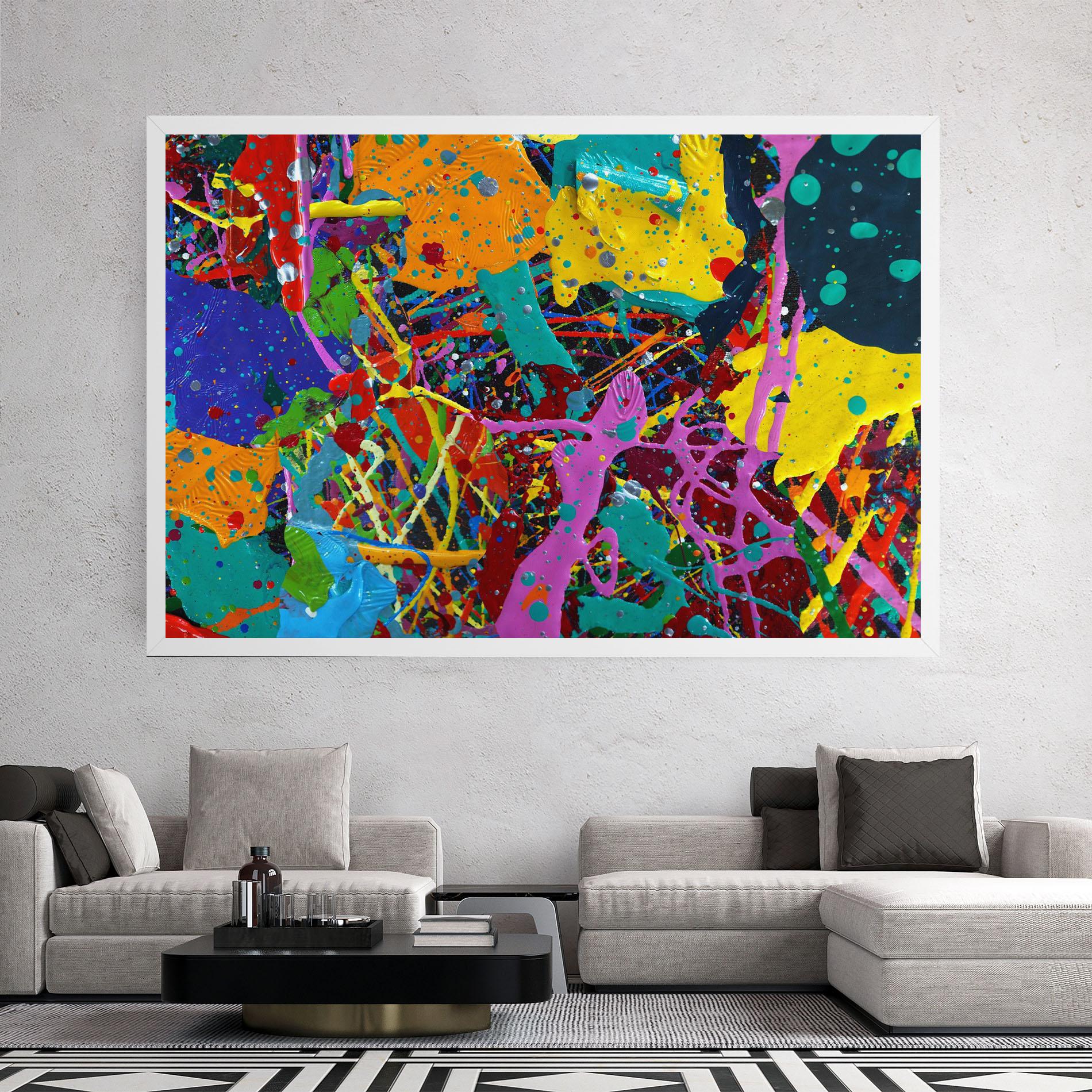 Leinwandbild Dark Panorama mockup 2