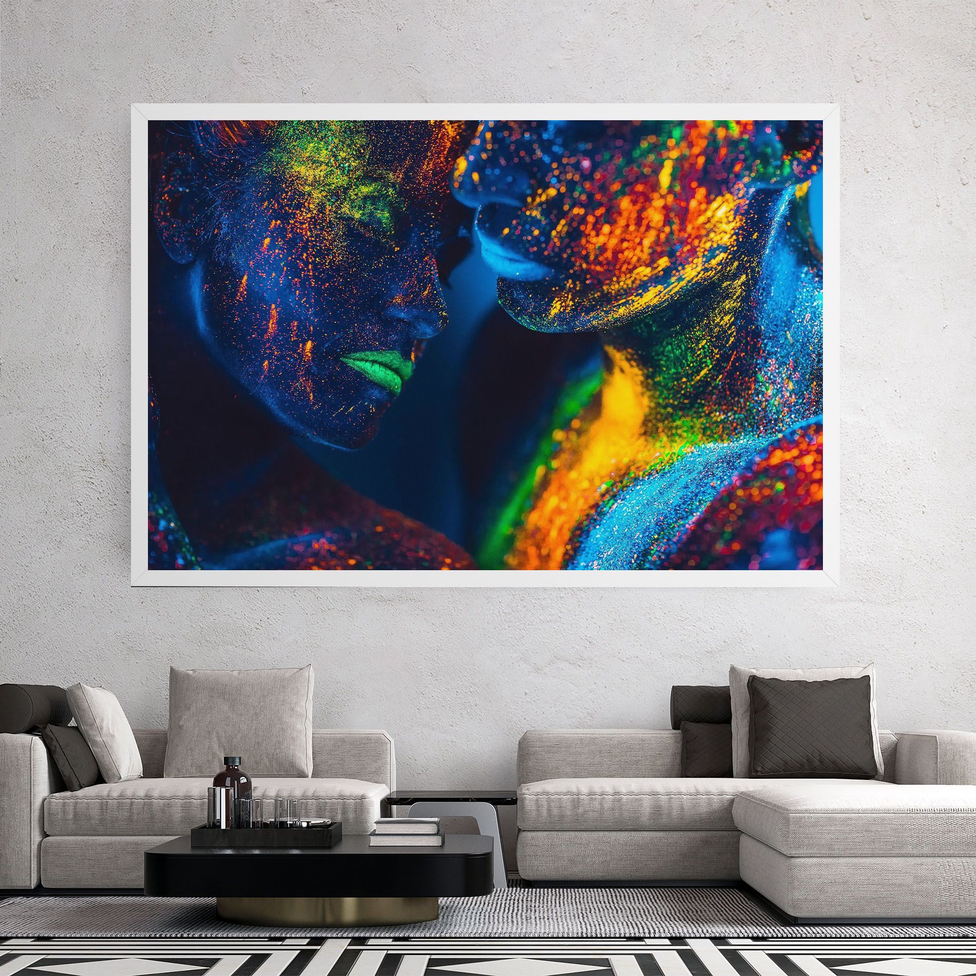 Fluorescent Green Lips mockup 2