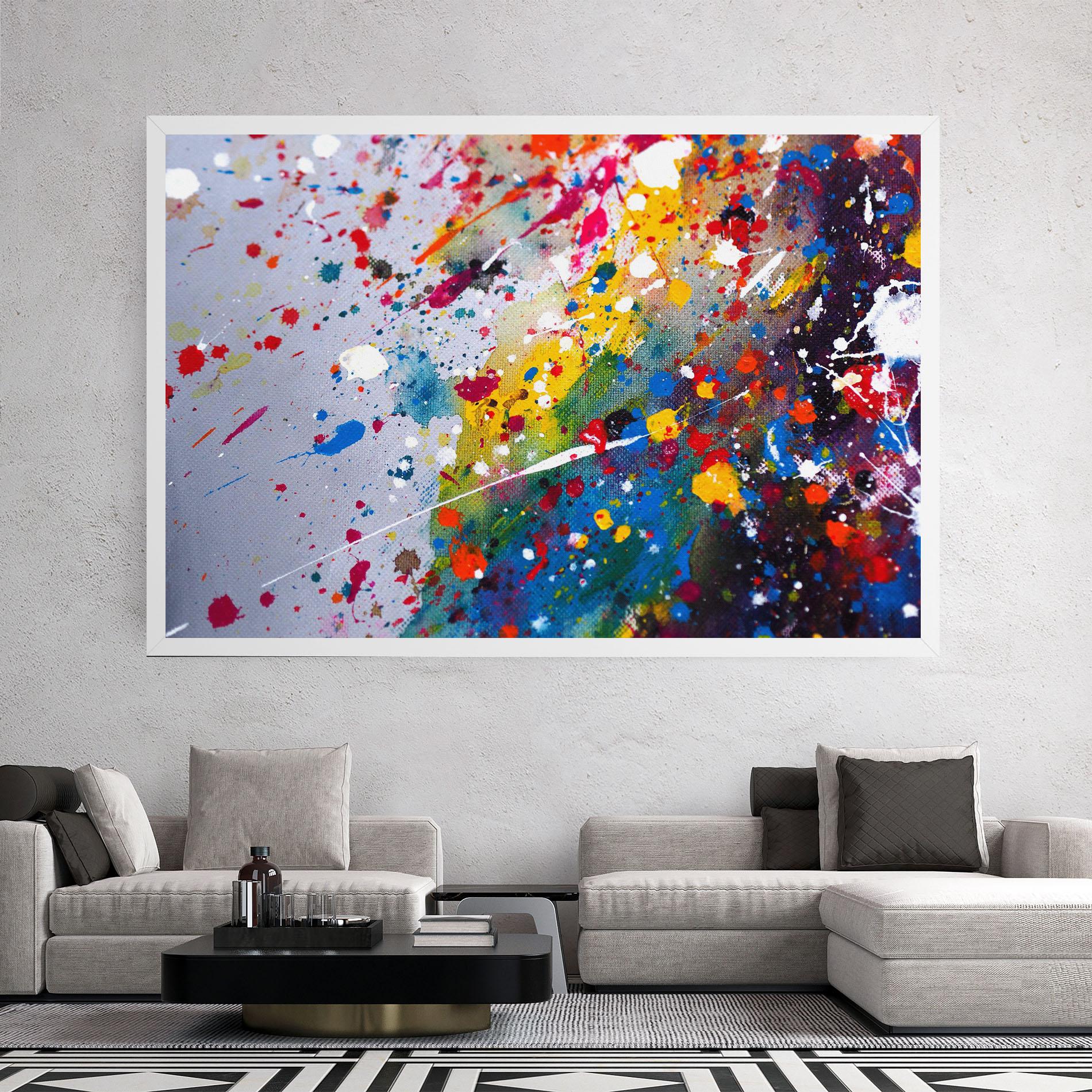 Leinwandbild Watercolor Drops mockup 2