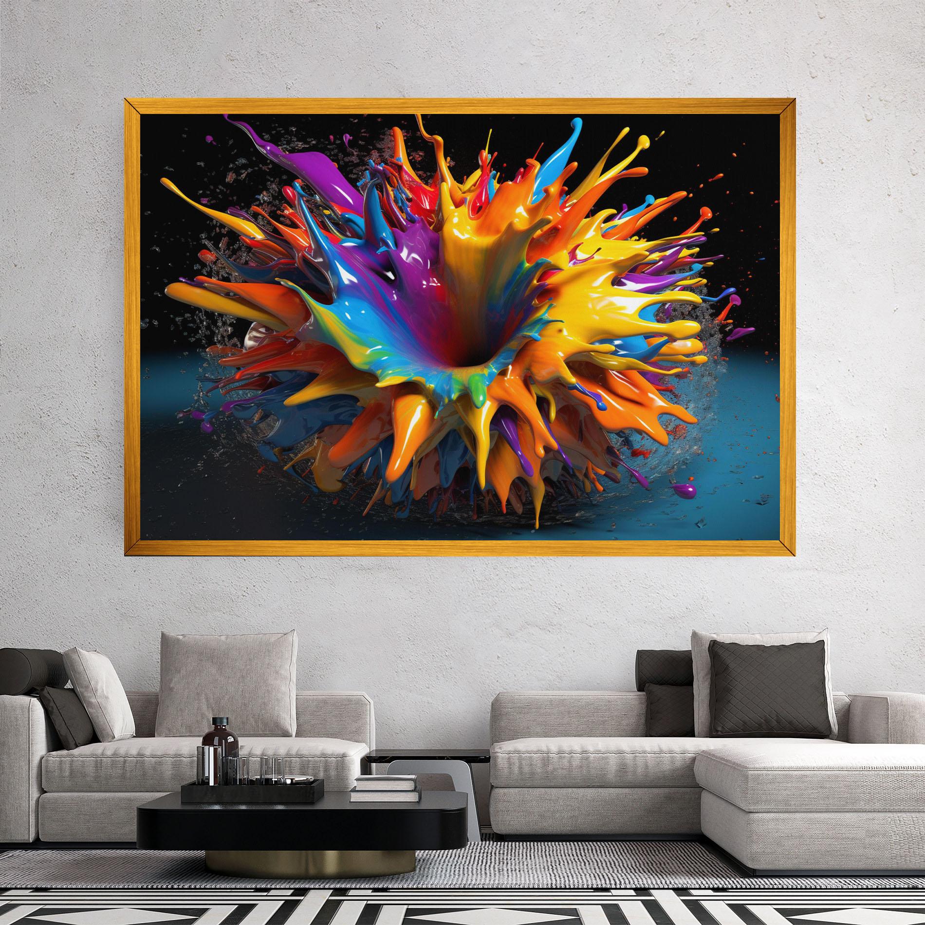 Leinwandbild 3d Color Splash mockup 2