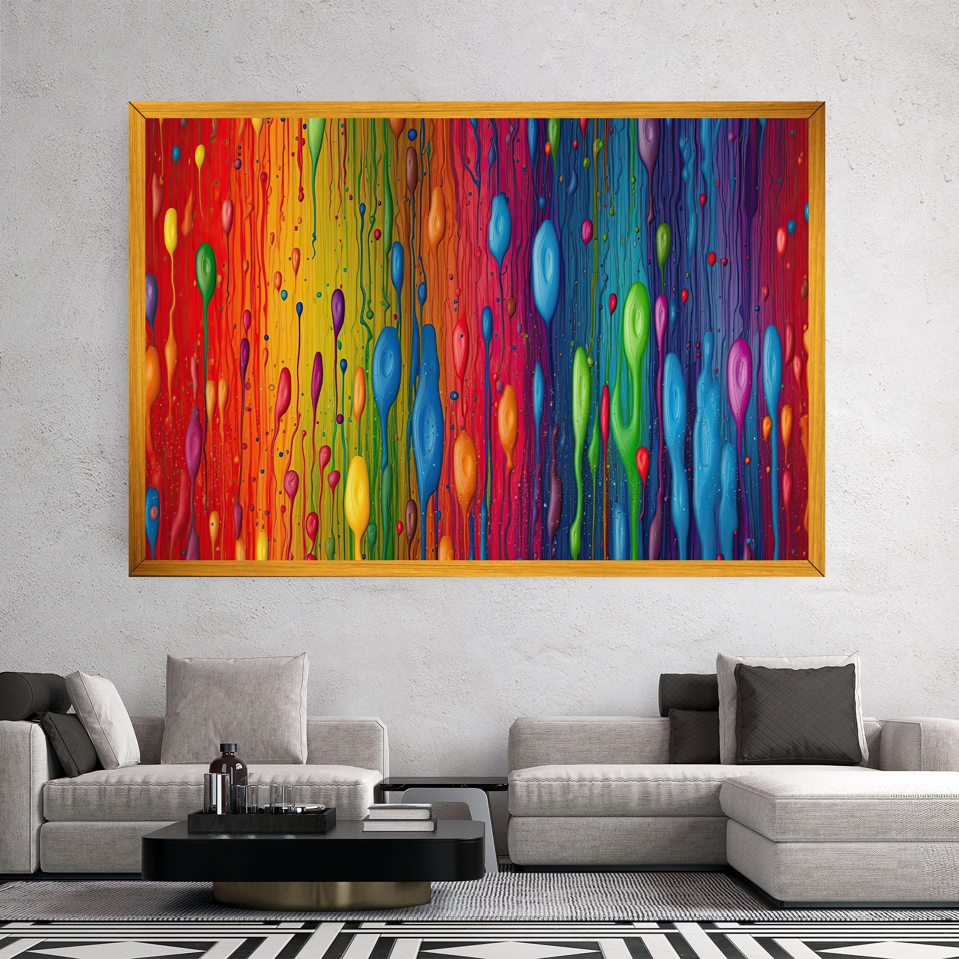 Leinwandbild Abstract Rainbow Pattern mockup 2