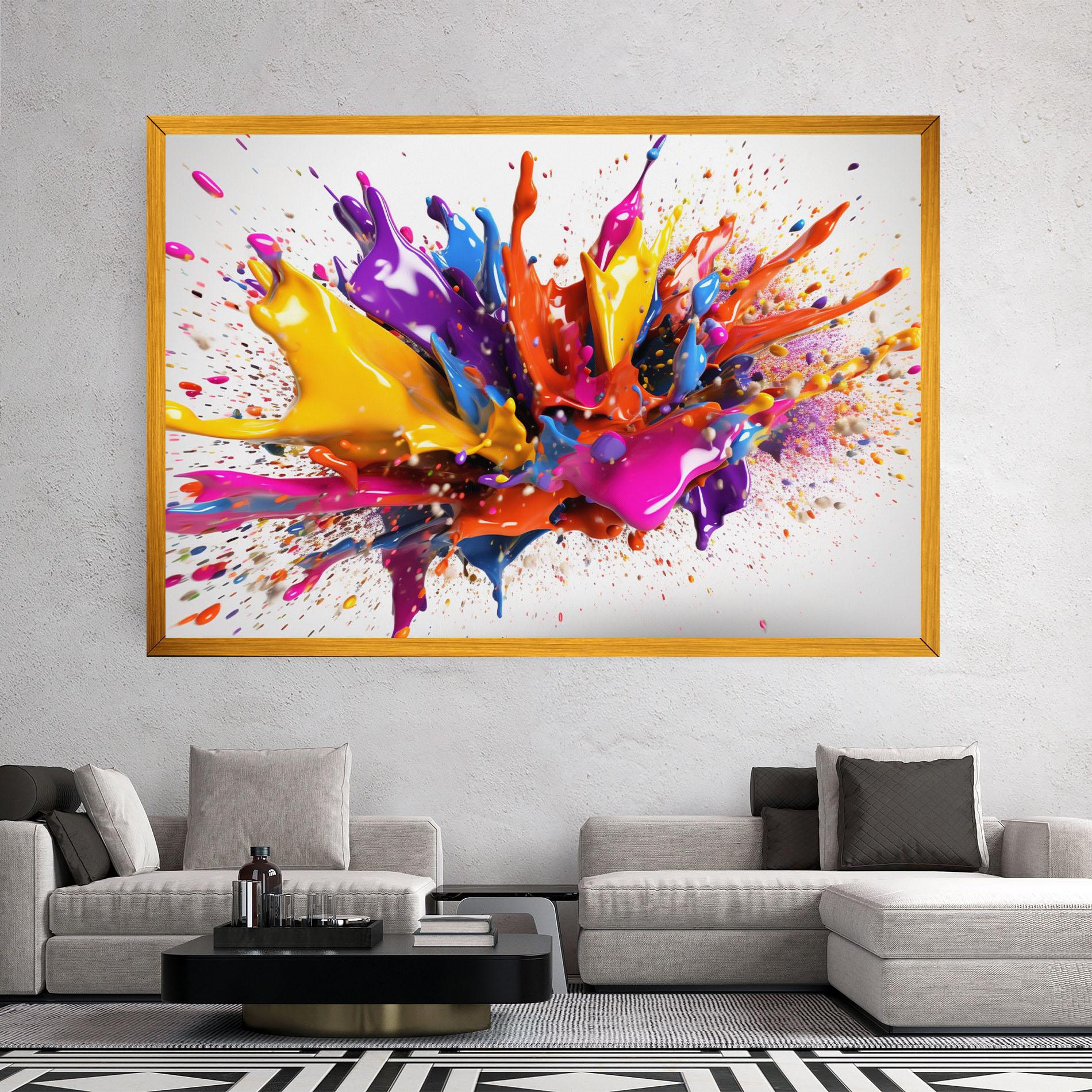 Leinwandbild Abstract Splash 3d mockup 2