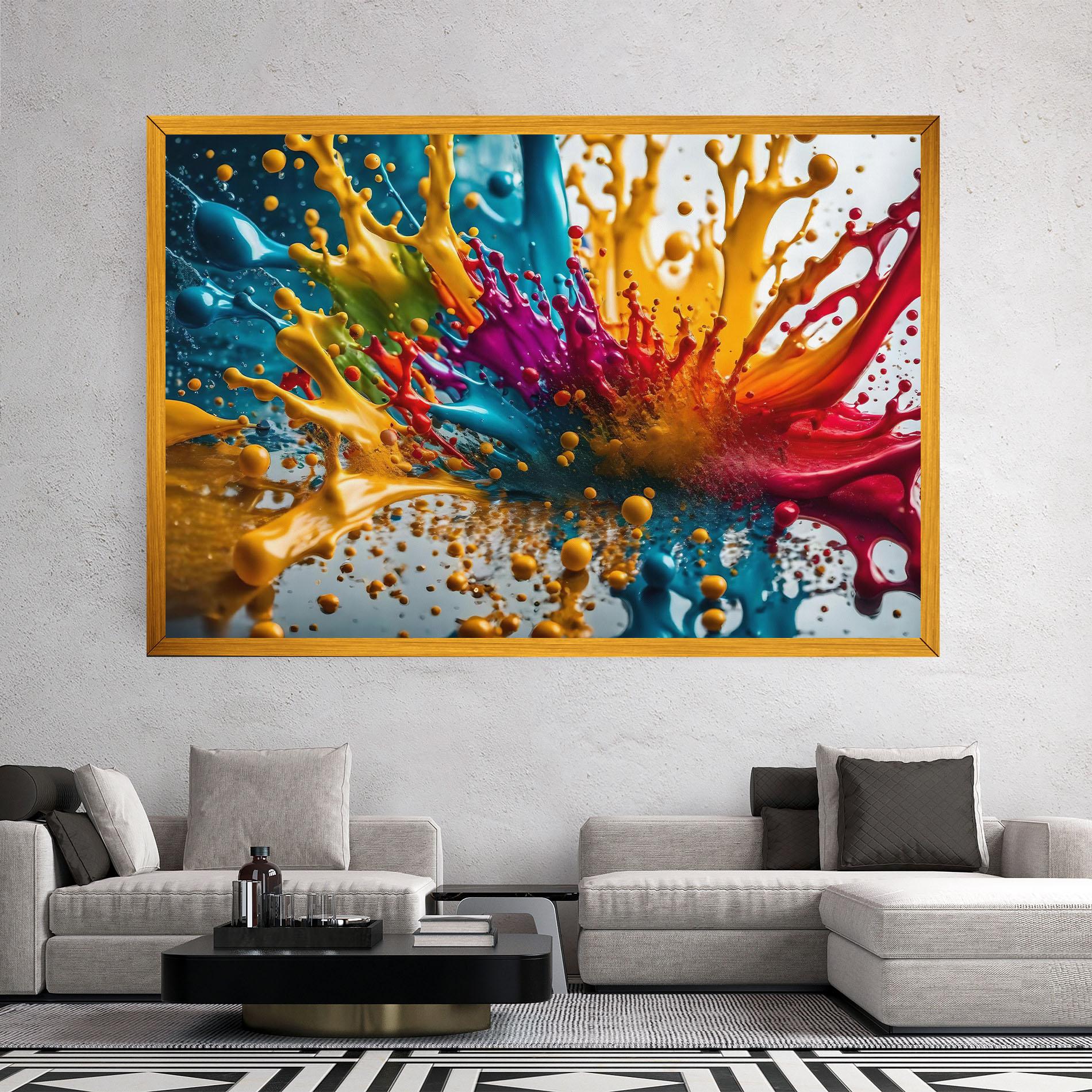 Leinwandbild Colorful Water Splash mockup 2